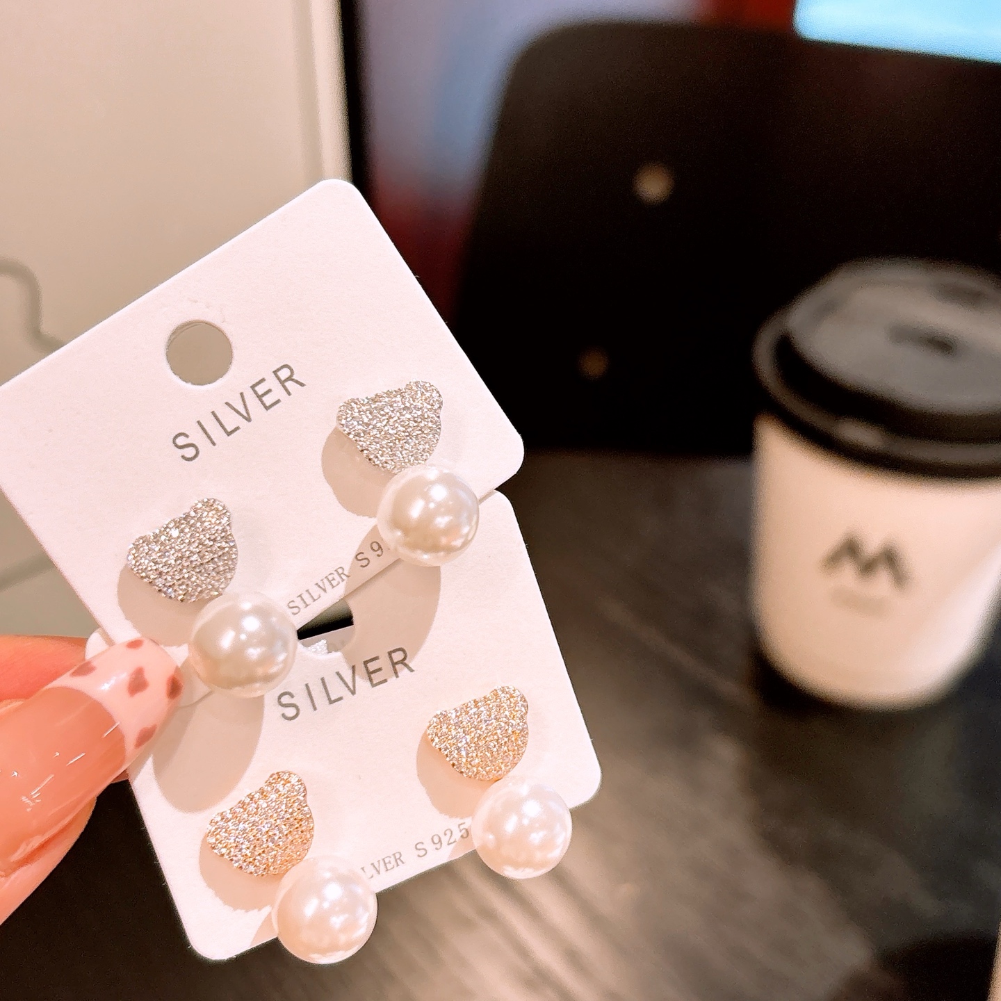 Solid Silver Earrings Artistic Wedding Registration Silver