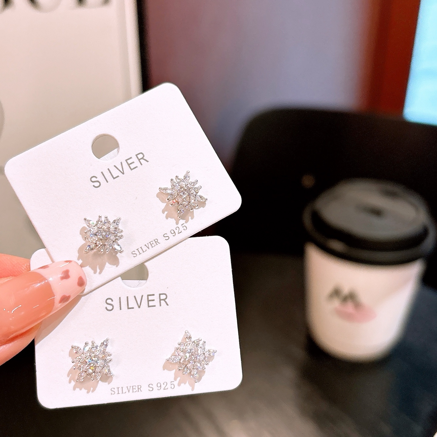 S925 Sterling Silver Earrings Chic Everyday Wear Gold