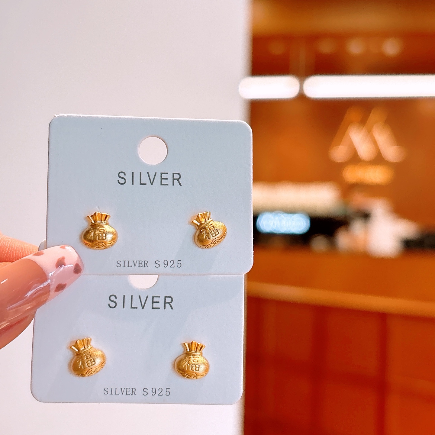 遊び心ファインシルバーイヤリングシルバー バレンタインデー