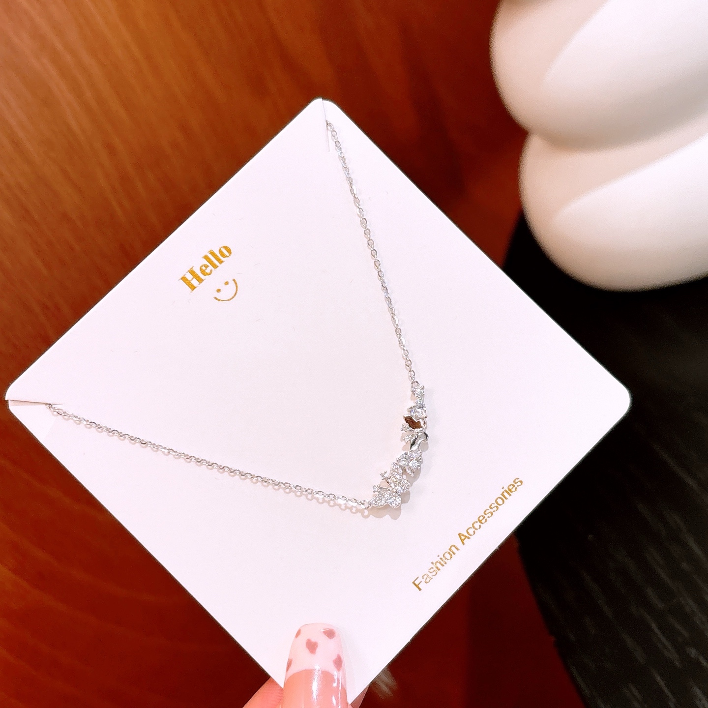 Feinsilber Kette Filigran Weihnachten Gold