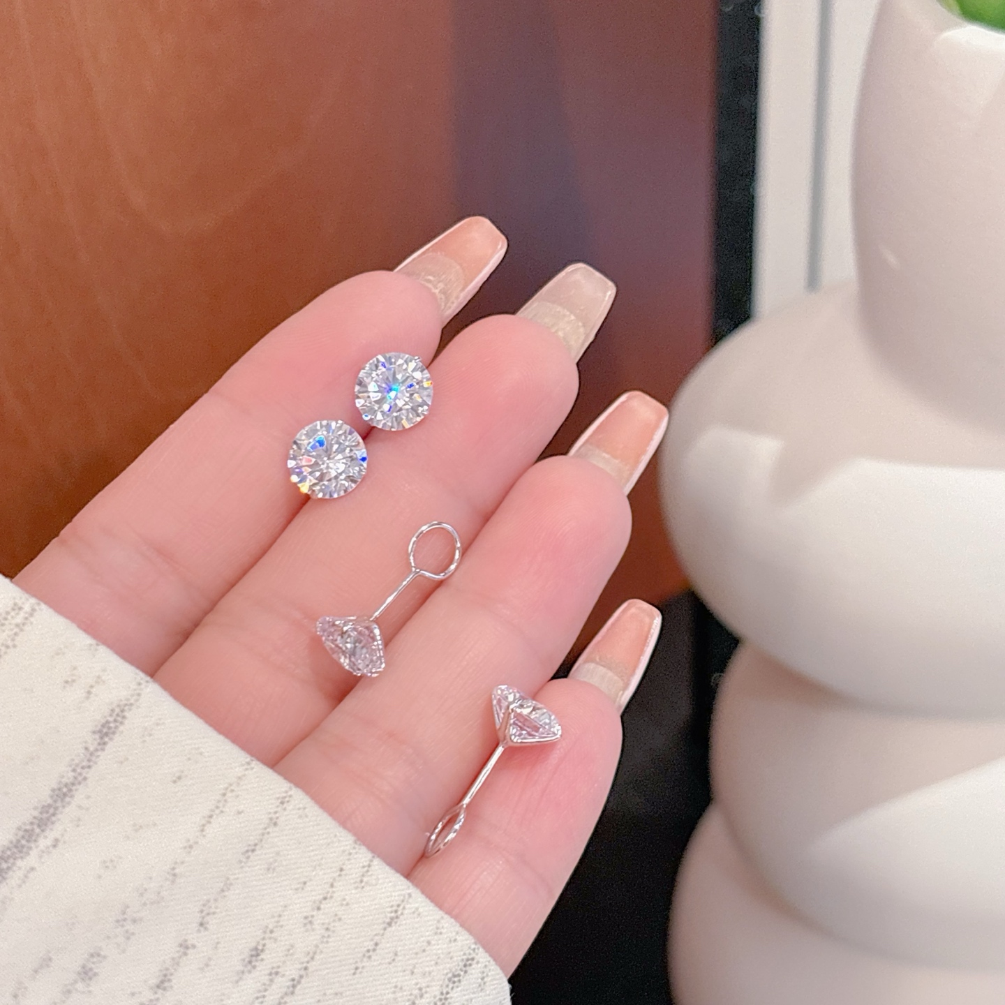 Nickel Free Silver Earrings Unique Office Silver