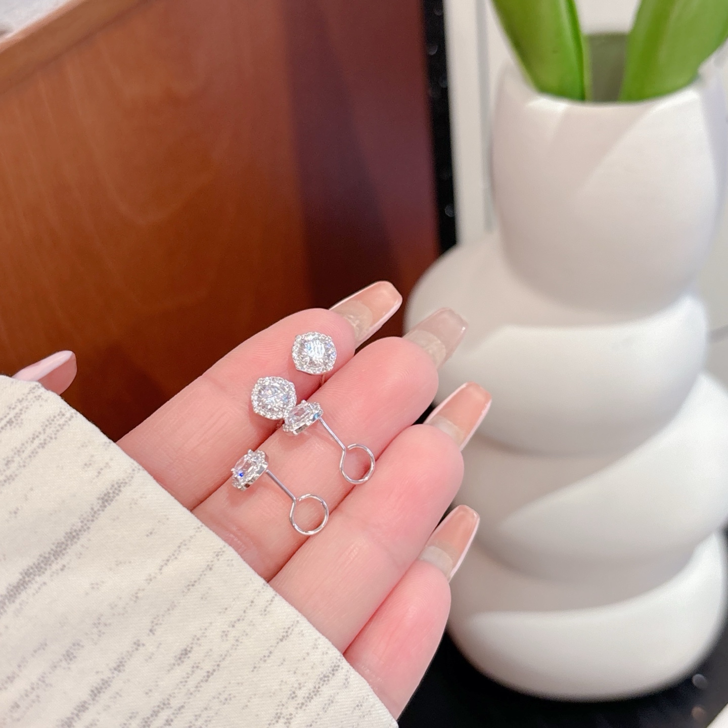 925 Silver Earrings Ethereal Birthday Gold