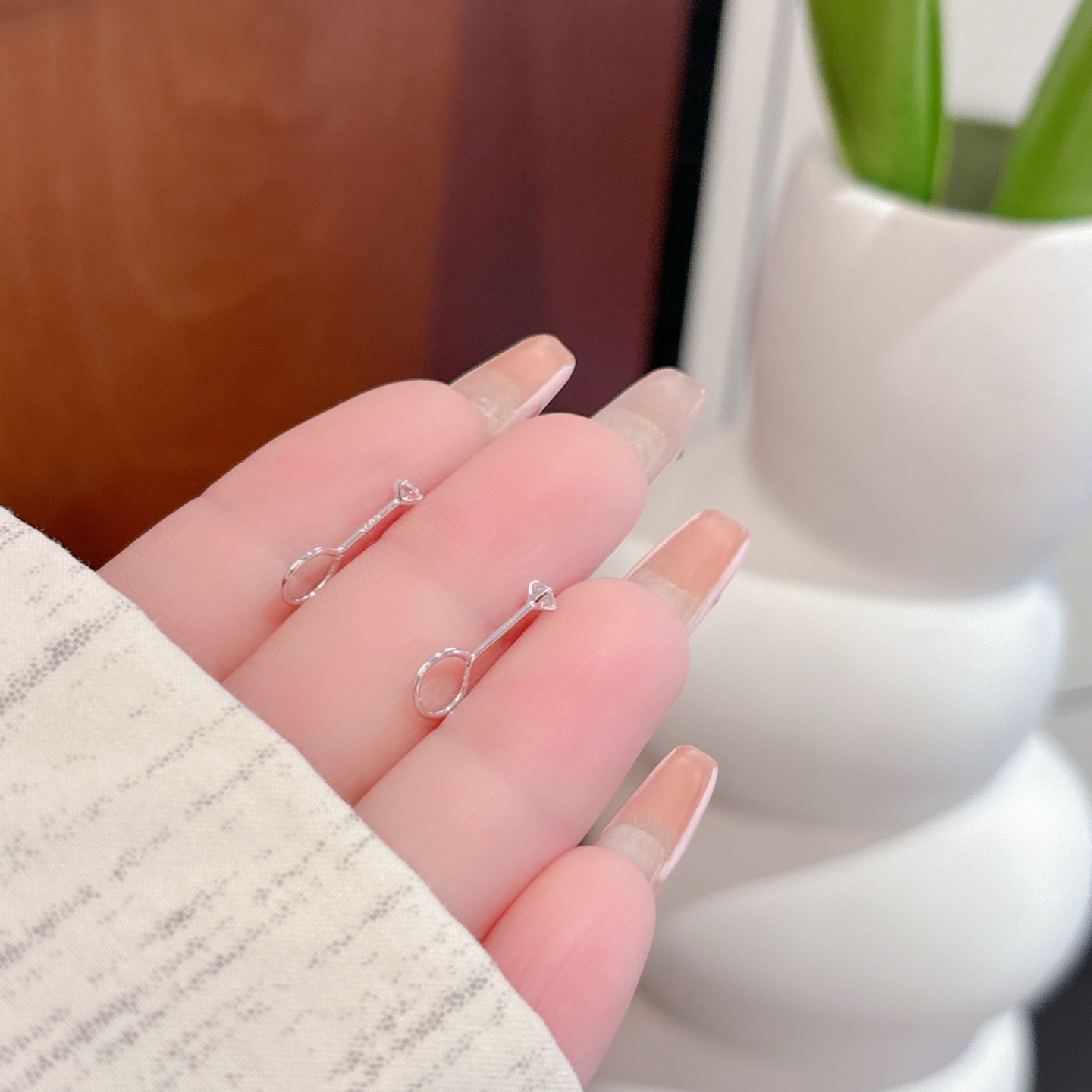 925 Silver Earrings Premium Housewarming Silver