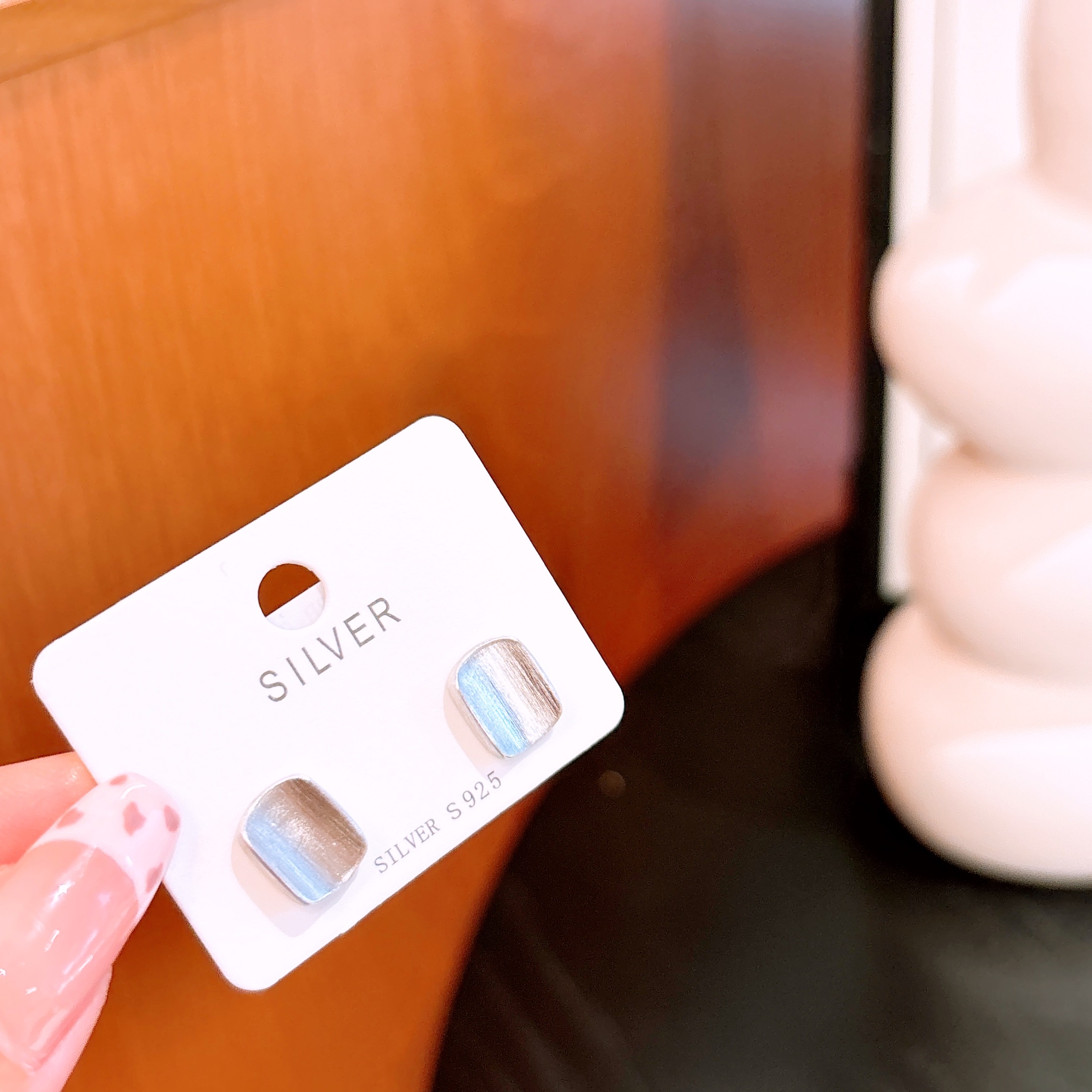 925 Silver Earrings French Self-love Silver