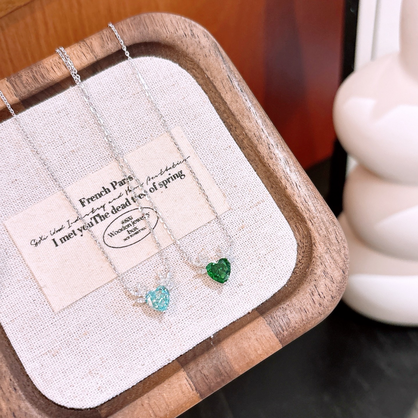 Solid Silver High Carbon Diamond Necklace Cute Party Gold