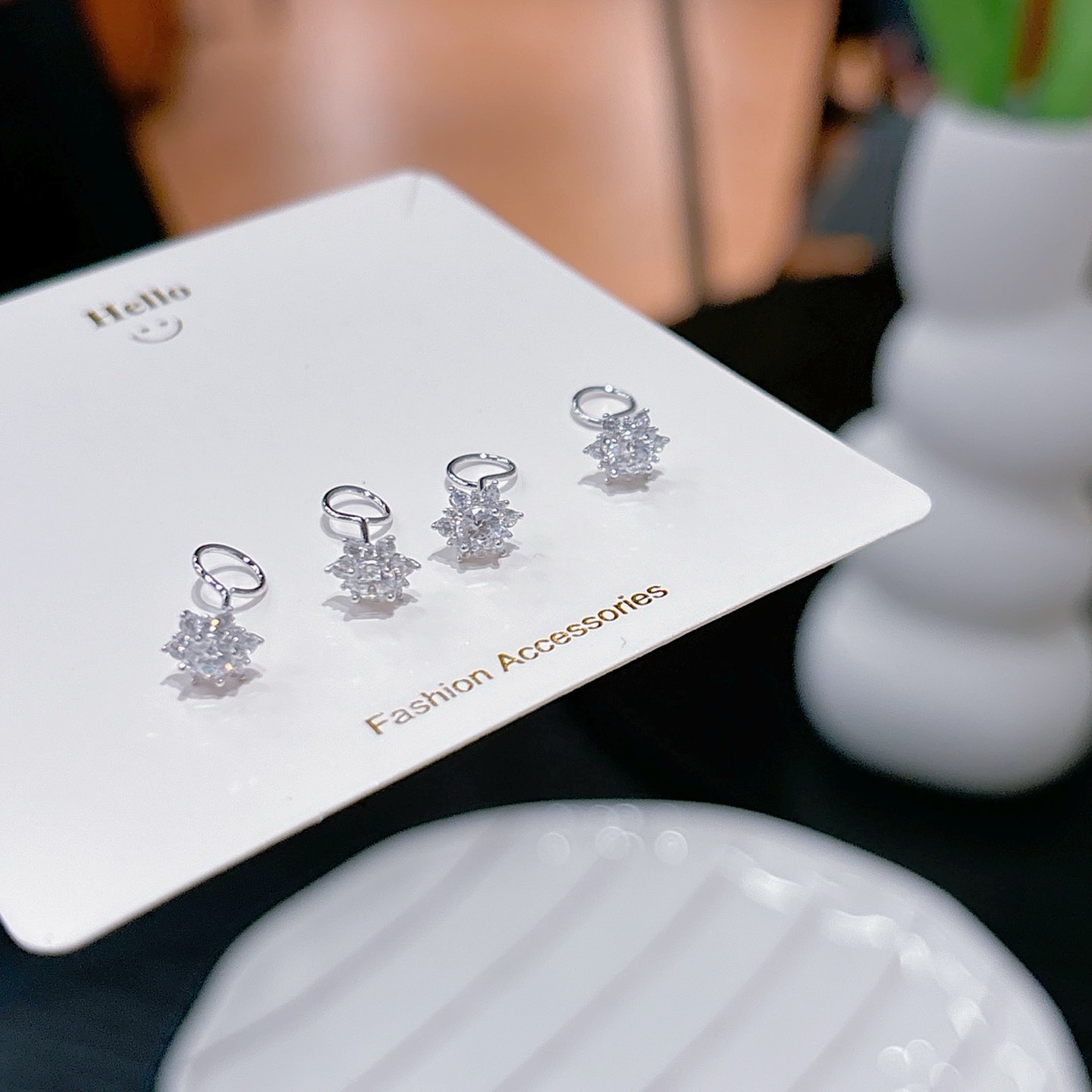 High Polish Silver Earrings Sweet Bestie Gift Gold