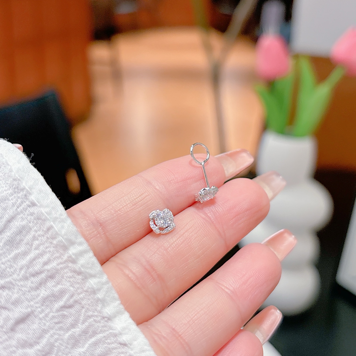 ユニーク高品質シルバーイヤリングシルバー 卒業