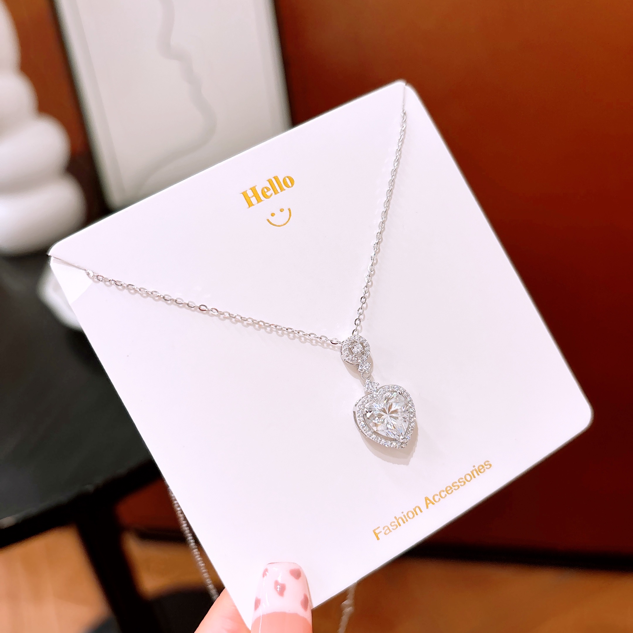 Feinsilber Moissanit Kette Weich Vatertag Silber