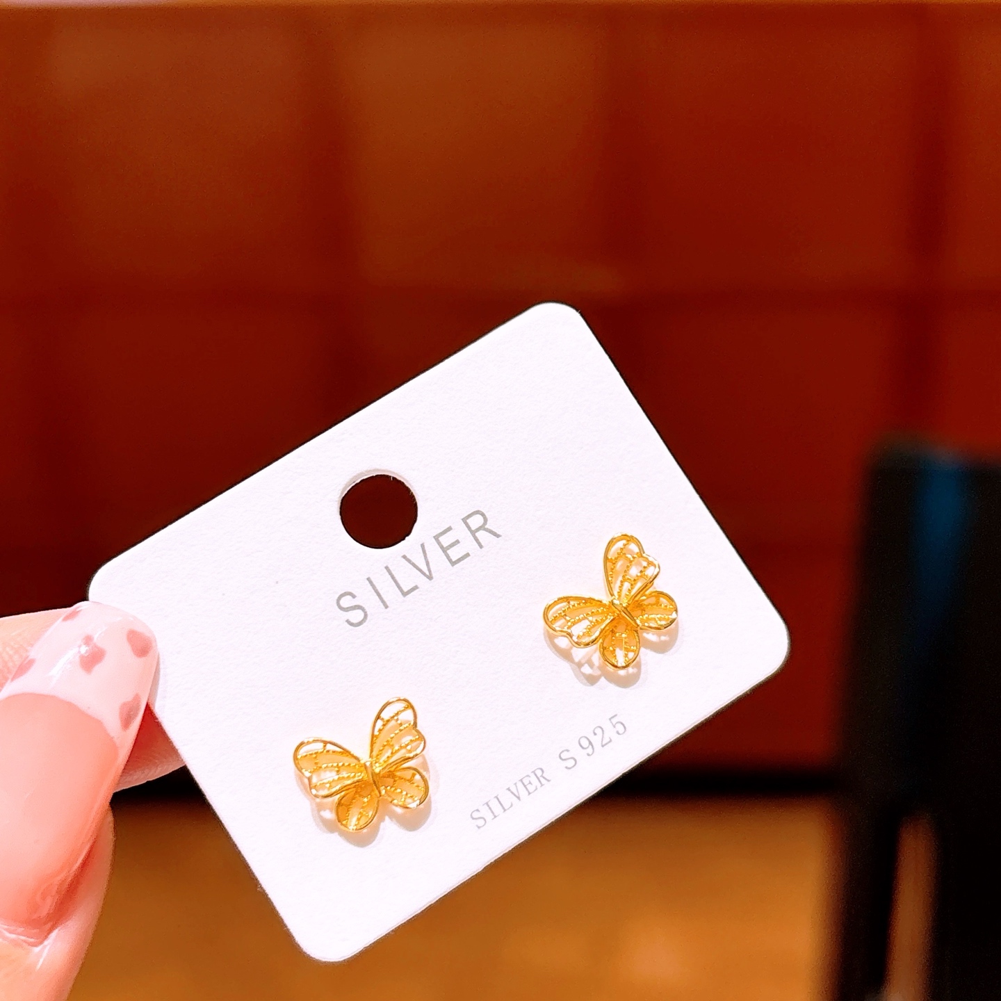 S925 Sterling Silver Earrings Ethereal Self-love Gold