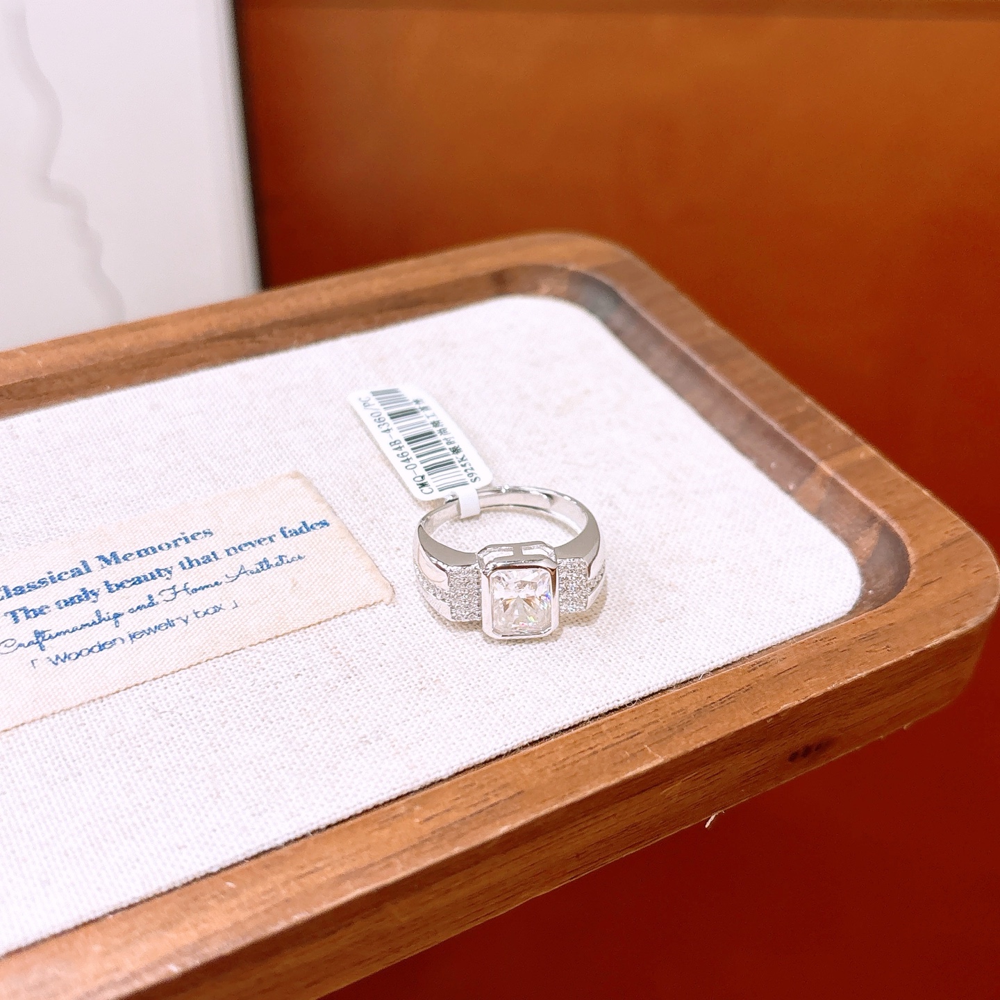 Low Allergy Silver Men's Moissanite Ring Cute Self-love Silver