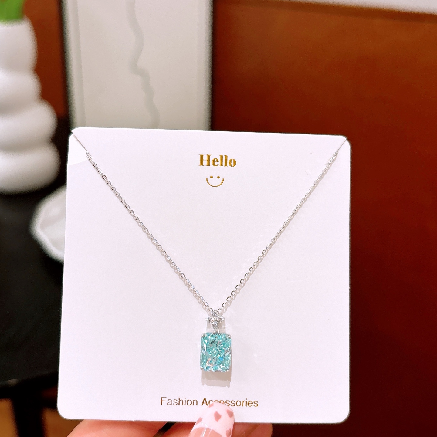 Low Allergy Silver High Carbon Diamond Necklace Romantic Proposal Gold