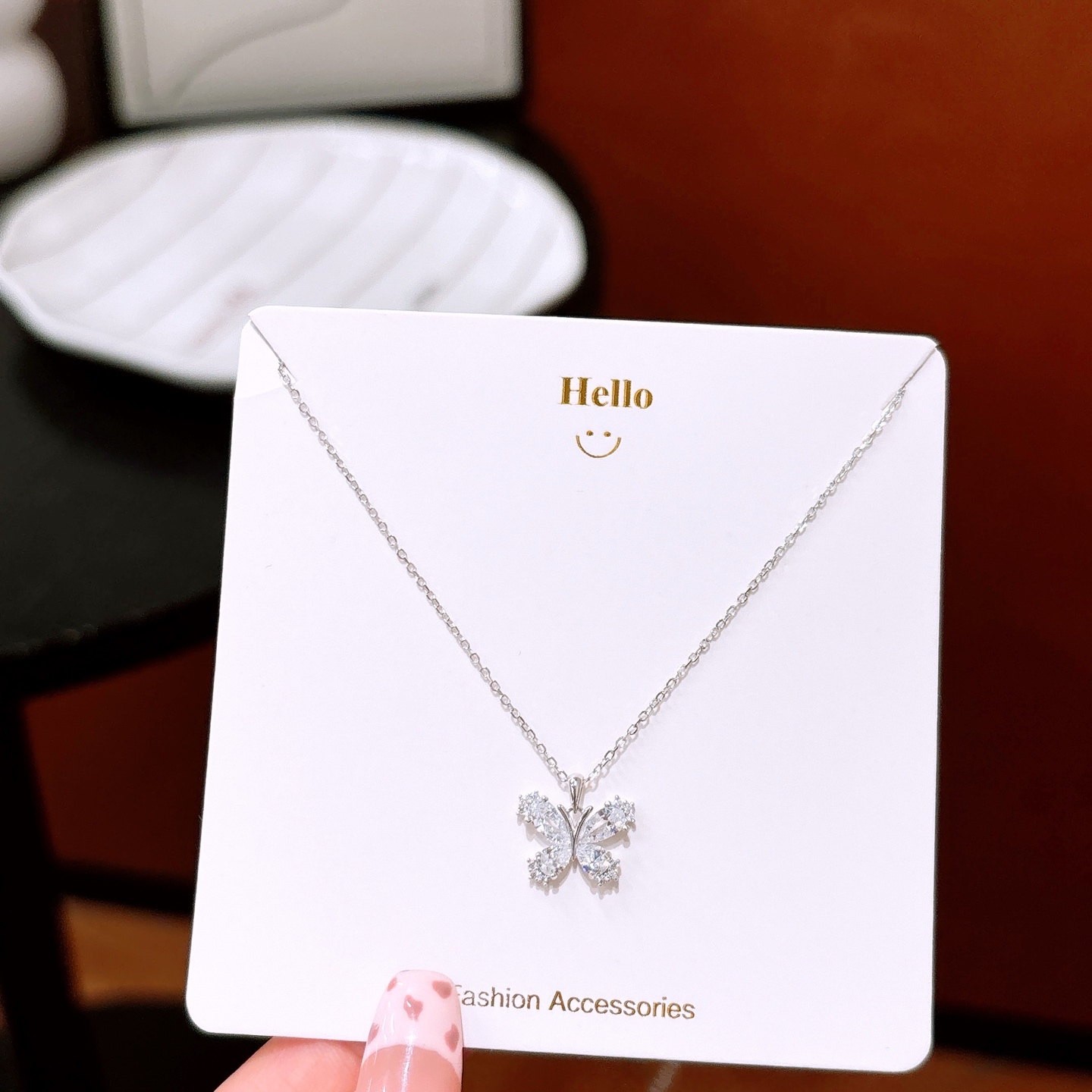 High Polish Silver Necklace Sweet Wedding Registration Gold