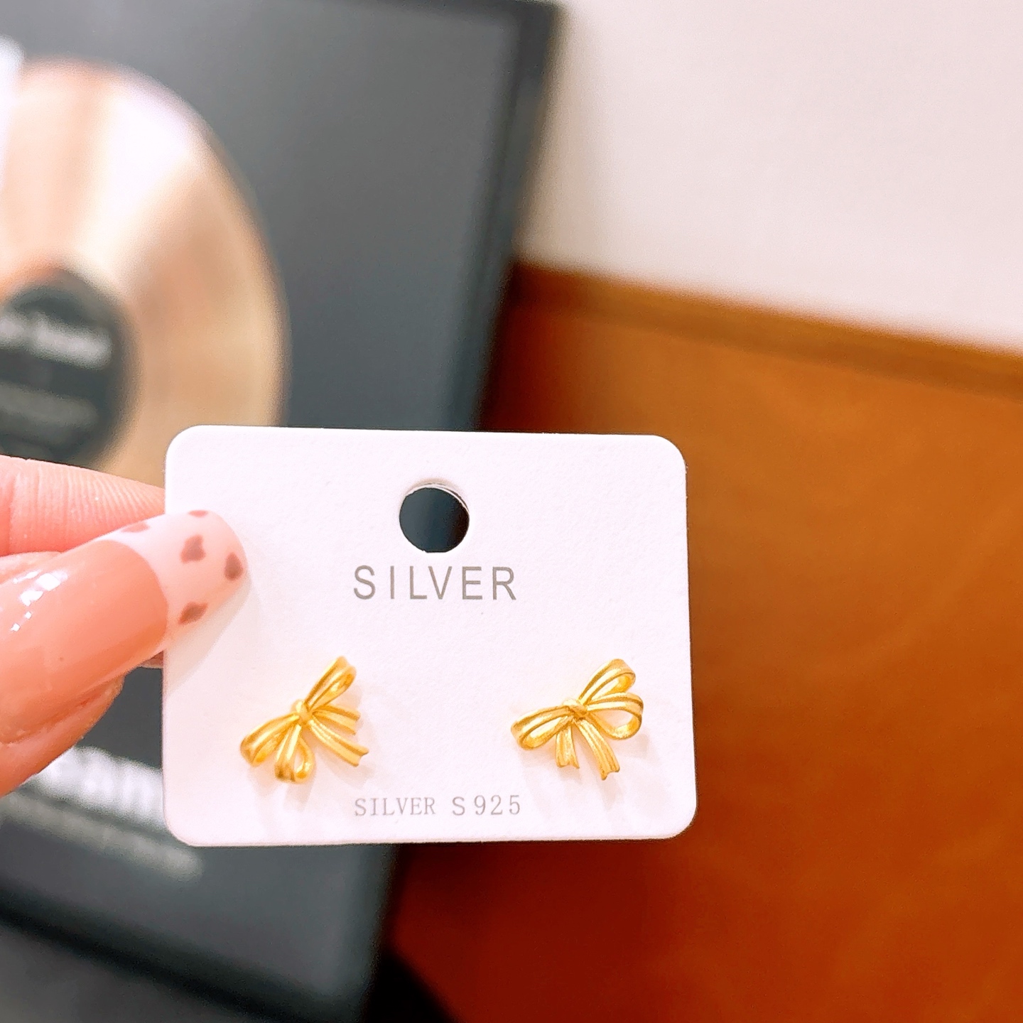 High Polish Silver Earrings Cute Father's Day Silver