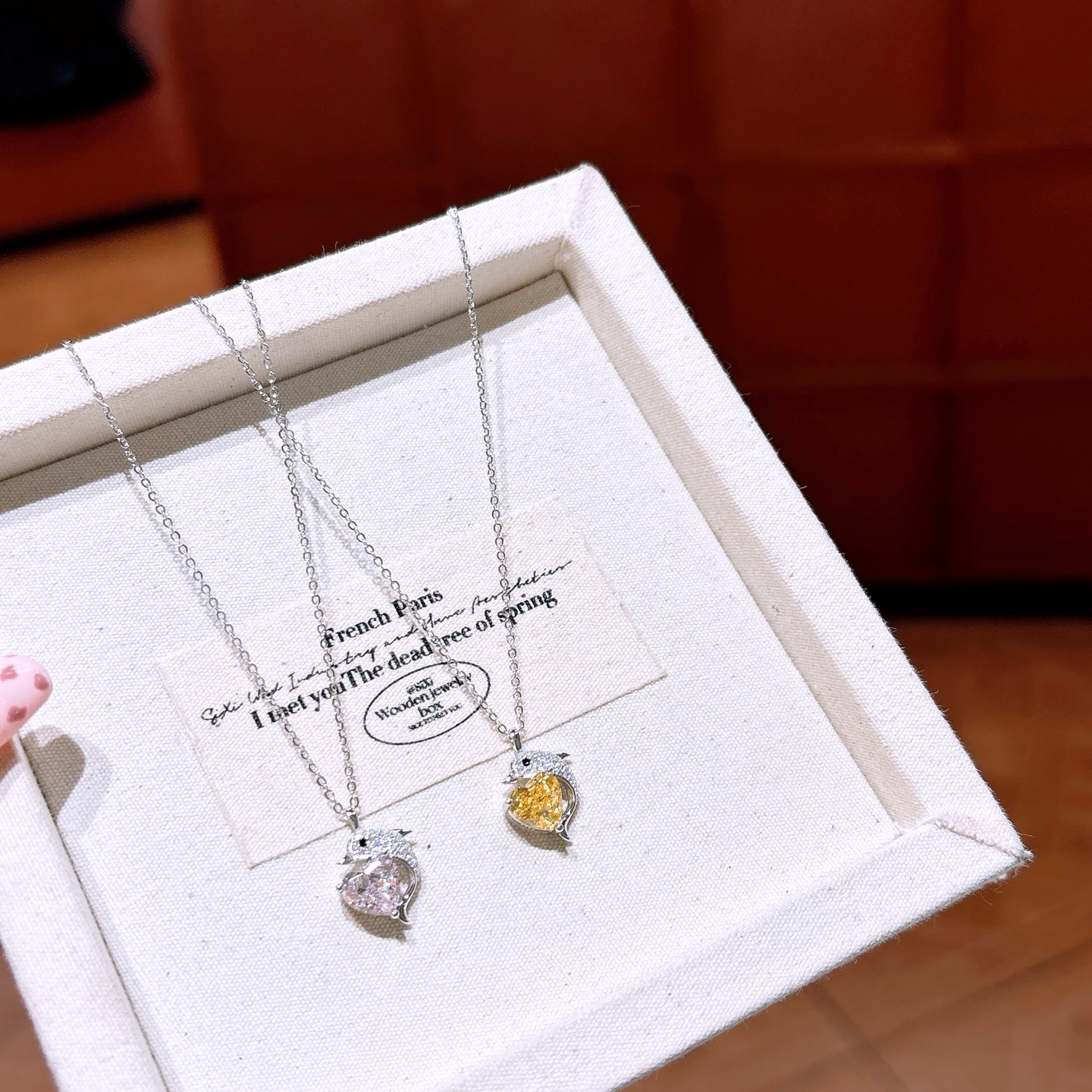 S925 Sterling Silver High Carbon Diamond Necklace Lively Annual Party