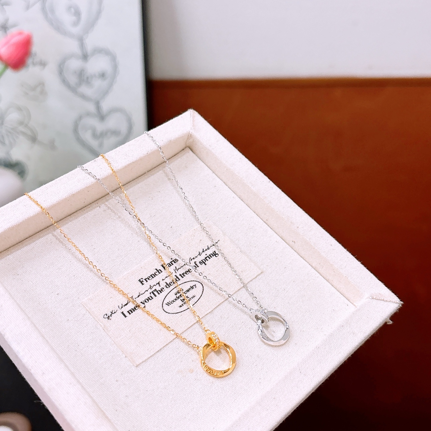 Nickel Free Silver Necklace Vintage Workplace Gold