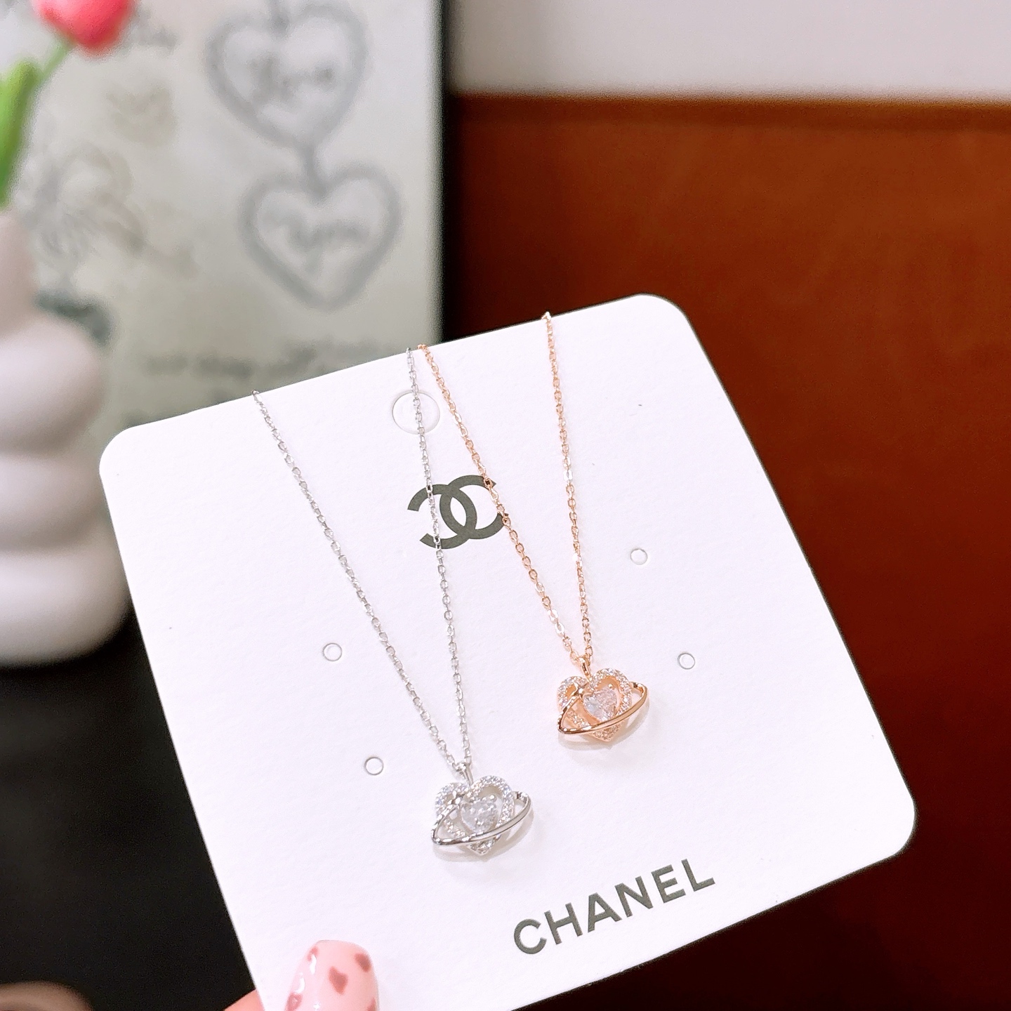 Hypoallergenic Silver Necklace French Bestie Gift Gold