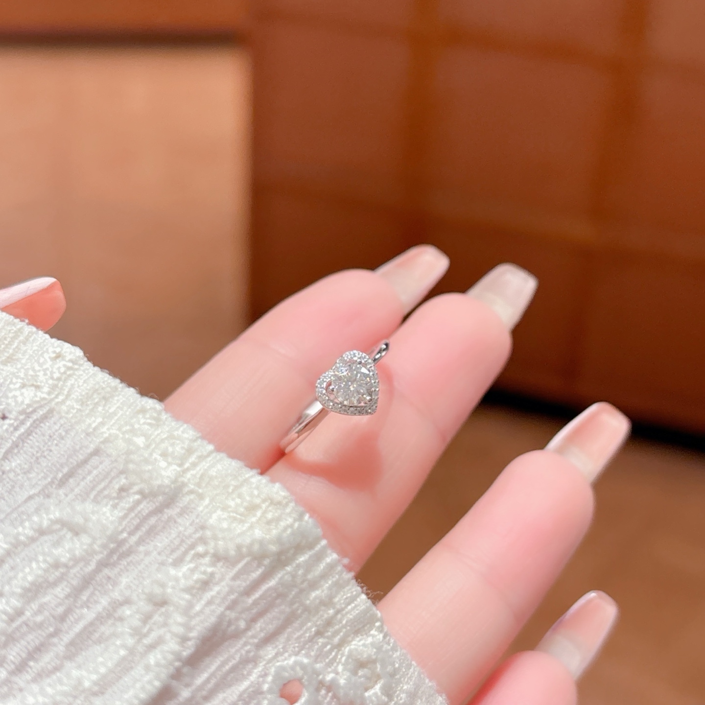 Hypoallergenic Silver Moissanite Ring French Wedding Registration Gold