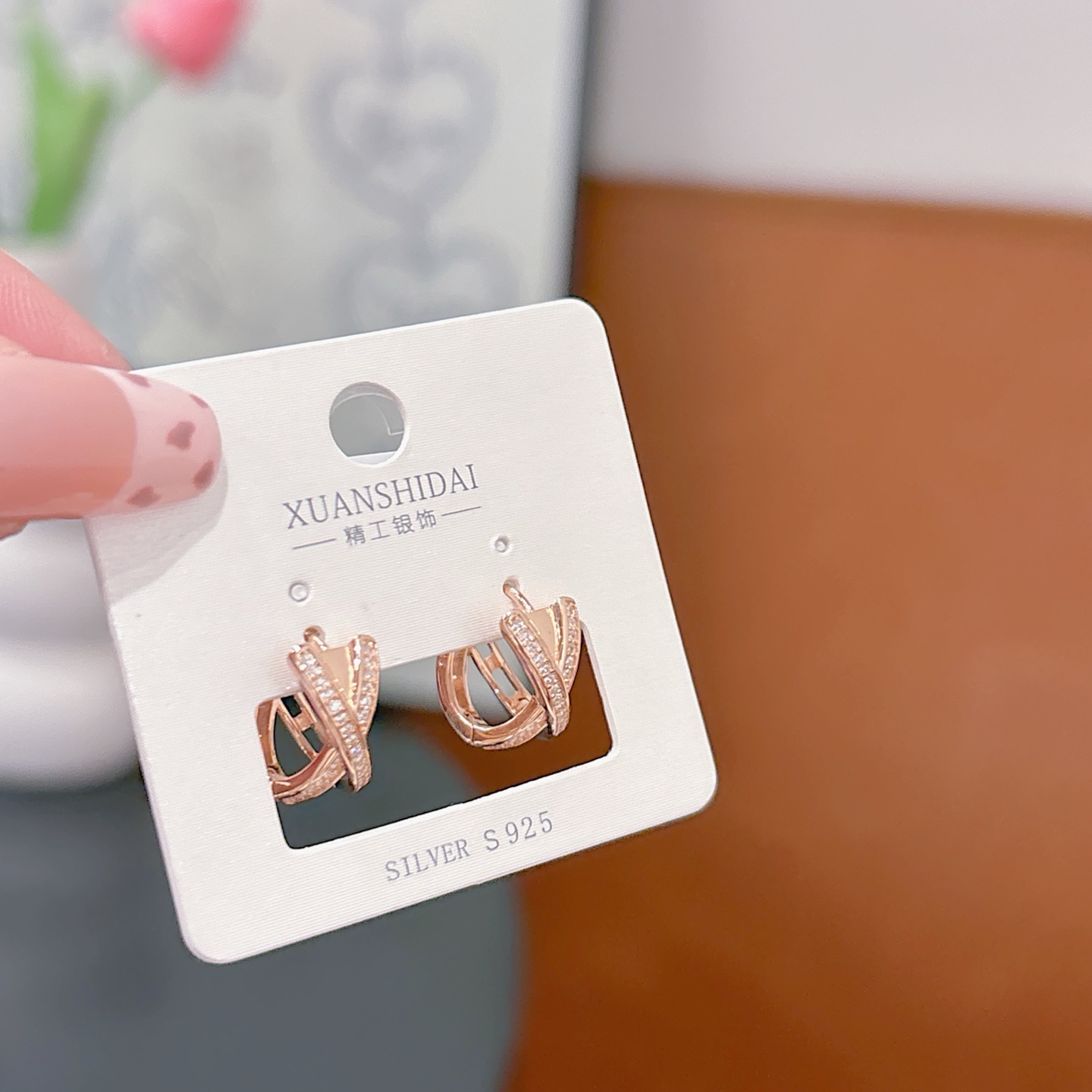 S925 Sterling Silver Ear Cuffs French Teacher's Day Gold