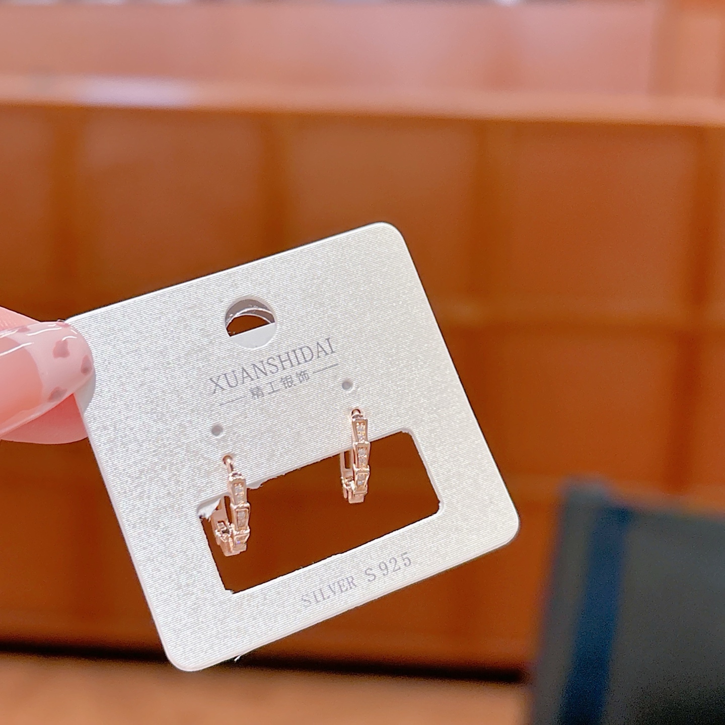 S925 Sterling Silver Ear Cuffs Fresh Valentine's Day Silver