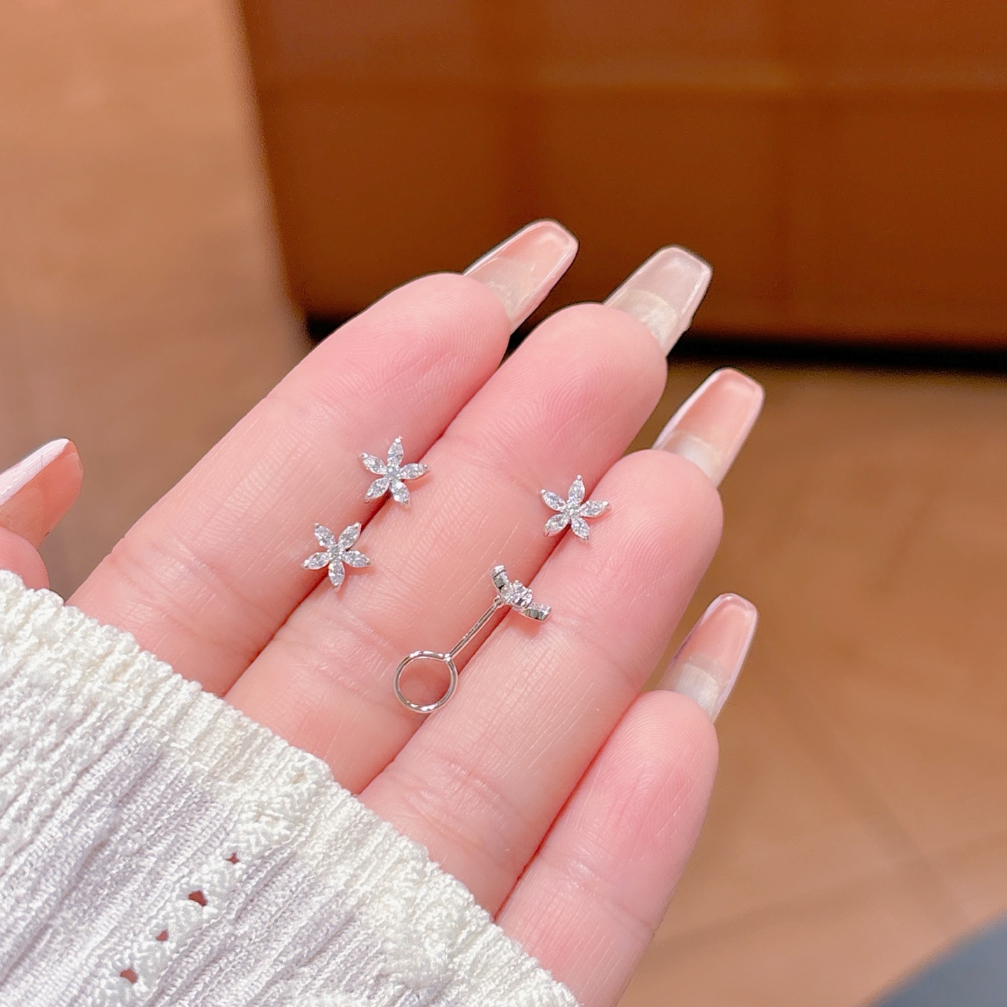 Solid Silver Earrings Elegant Self-love Silver