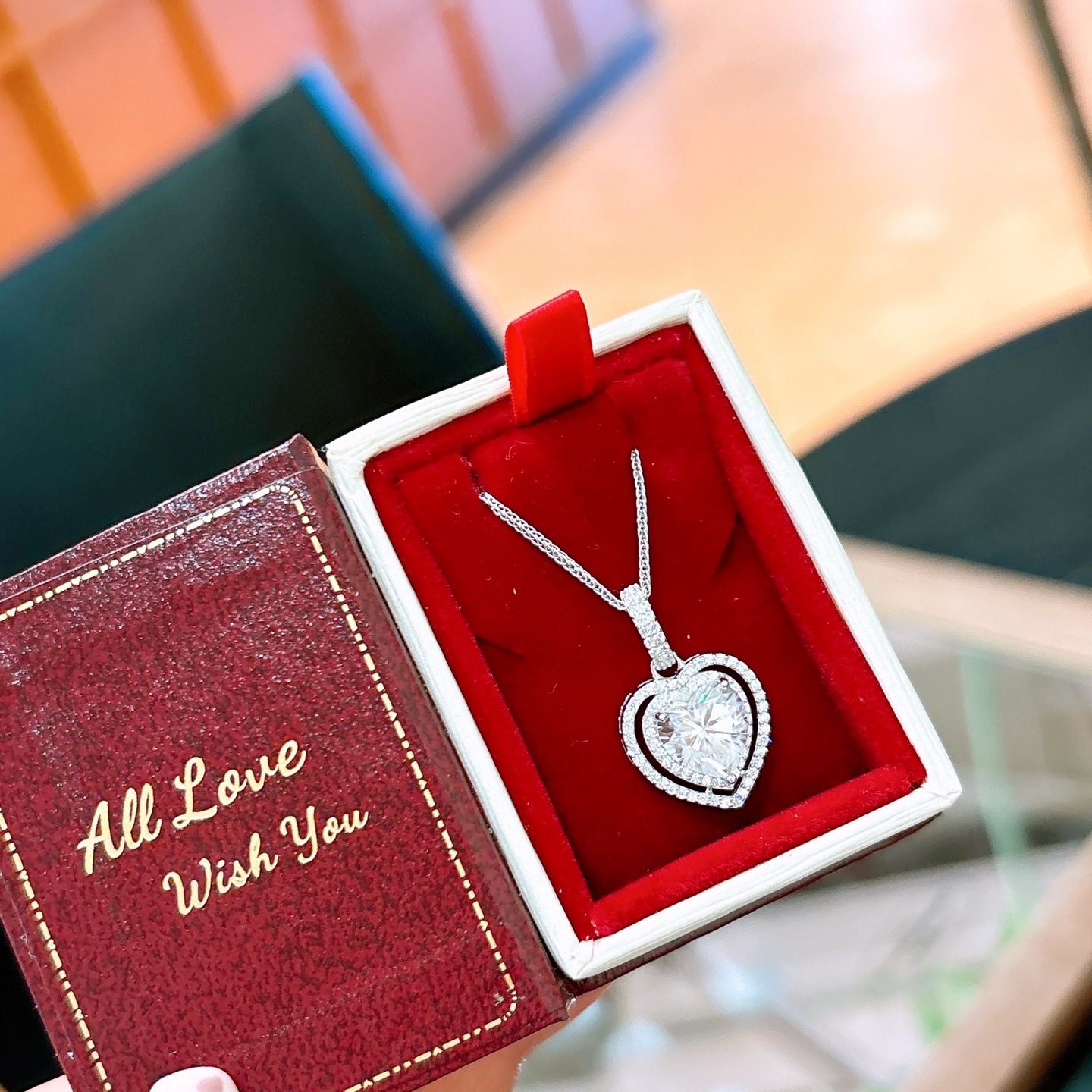 Low Allergy Silver Moissanite Necklace Ins Style Teacher's Day Gold