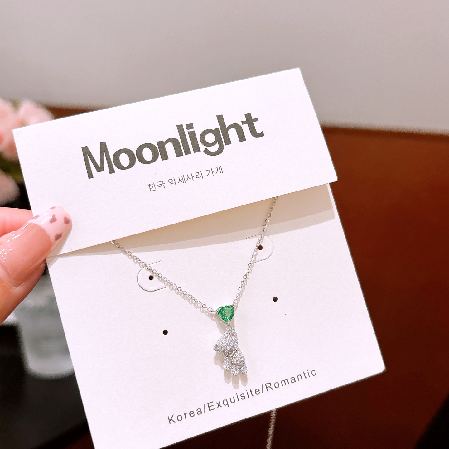 925 Silver High Carbon Diamond Necklace Delicate Engagement Gold