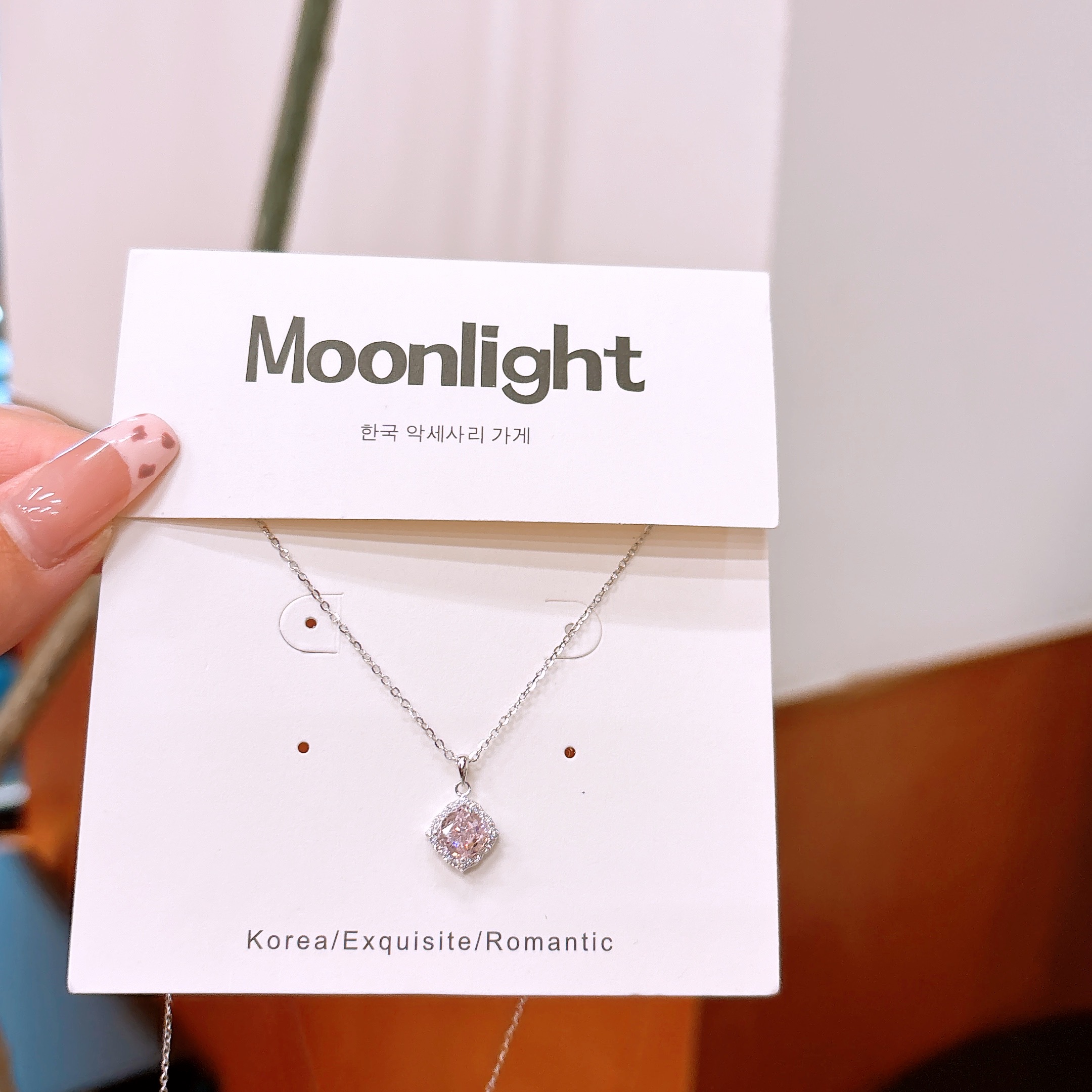 甘辛アレルギー対応シルバーハイカーボンダイヤネックレスシルバー ウェディング