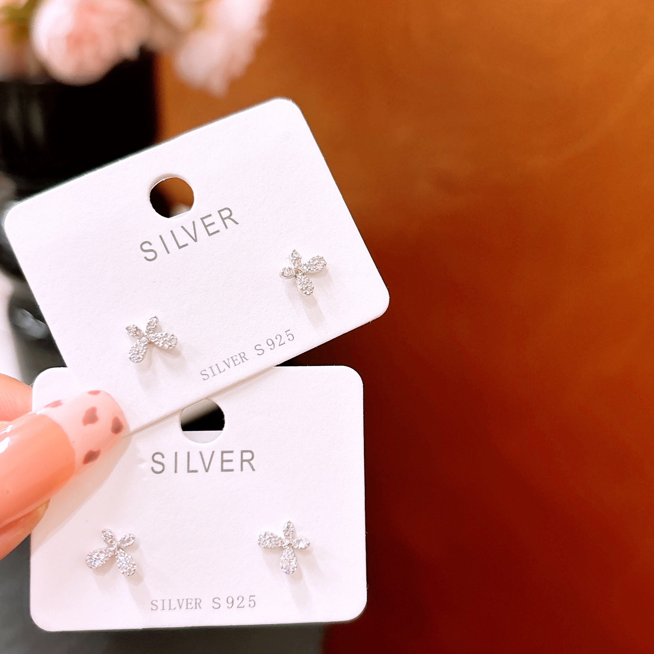 Solid Silver Earrings Forest Housewarming Silver