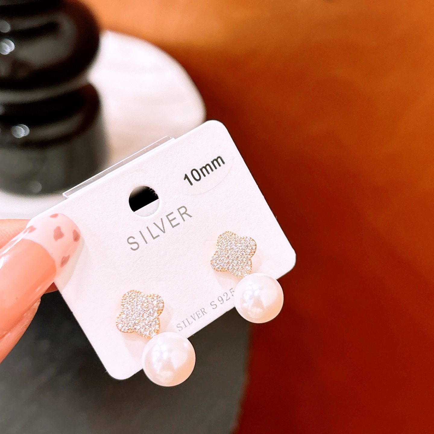 Solid Silver Earrings Romantic Workplace Gold