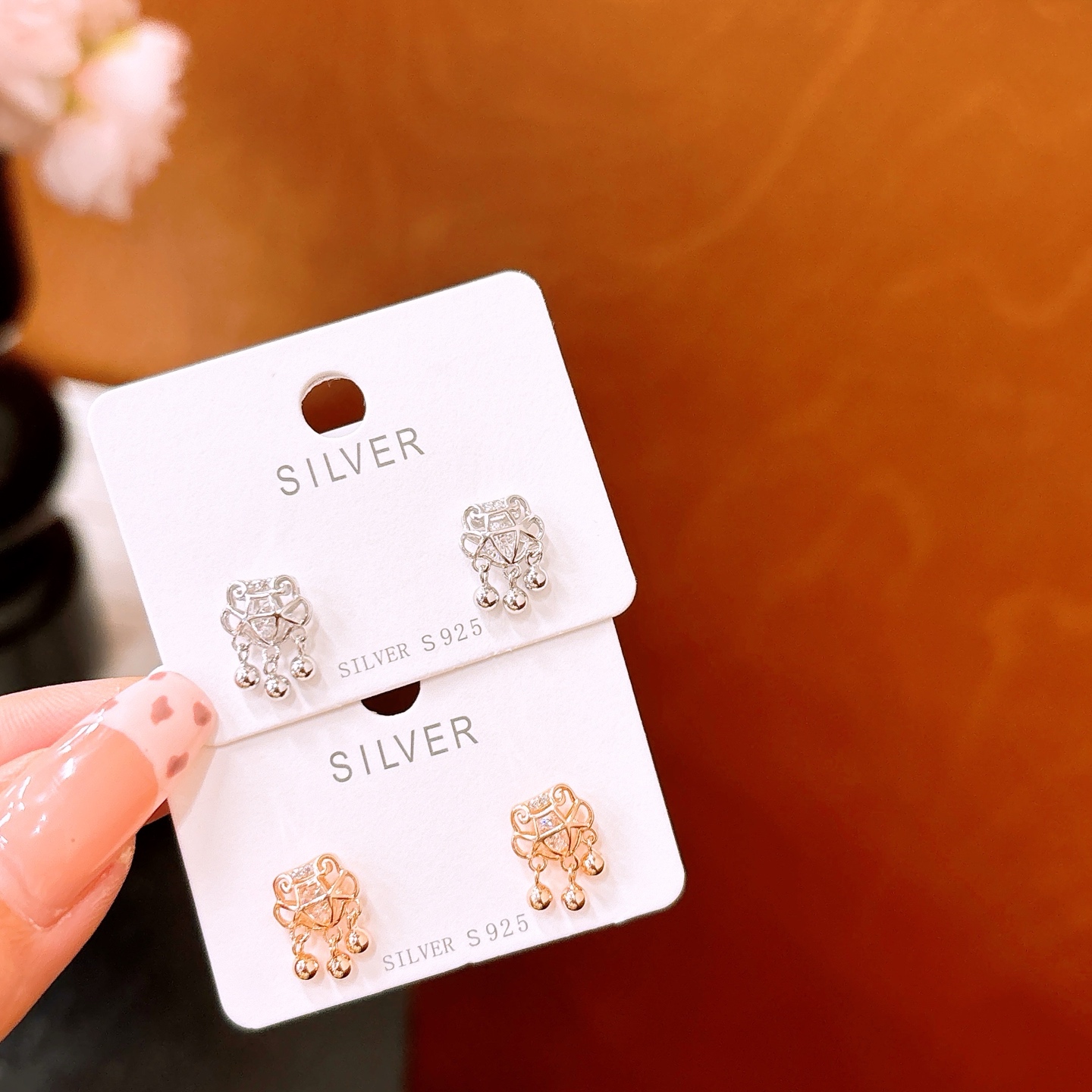 Solid Silver Earrings Romantic Father's Day Silver