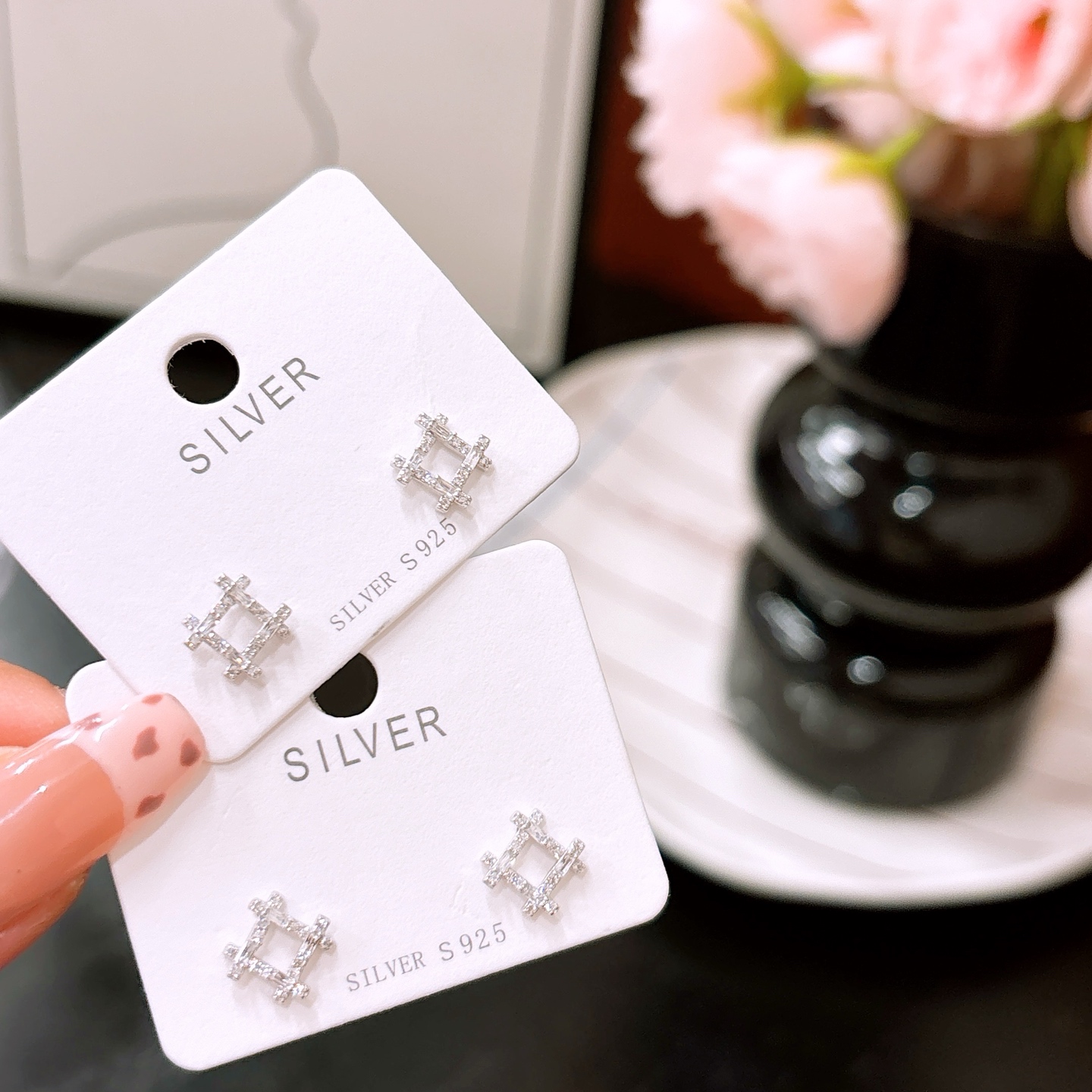 Fine Silver Earrings French Mother's Birthday Gold