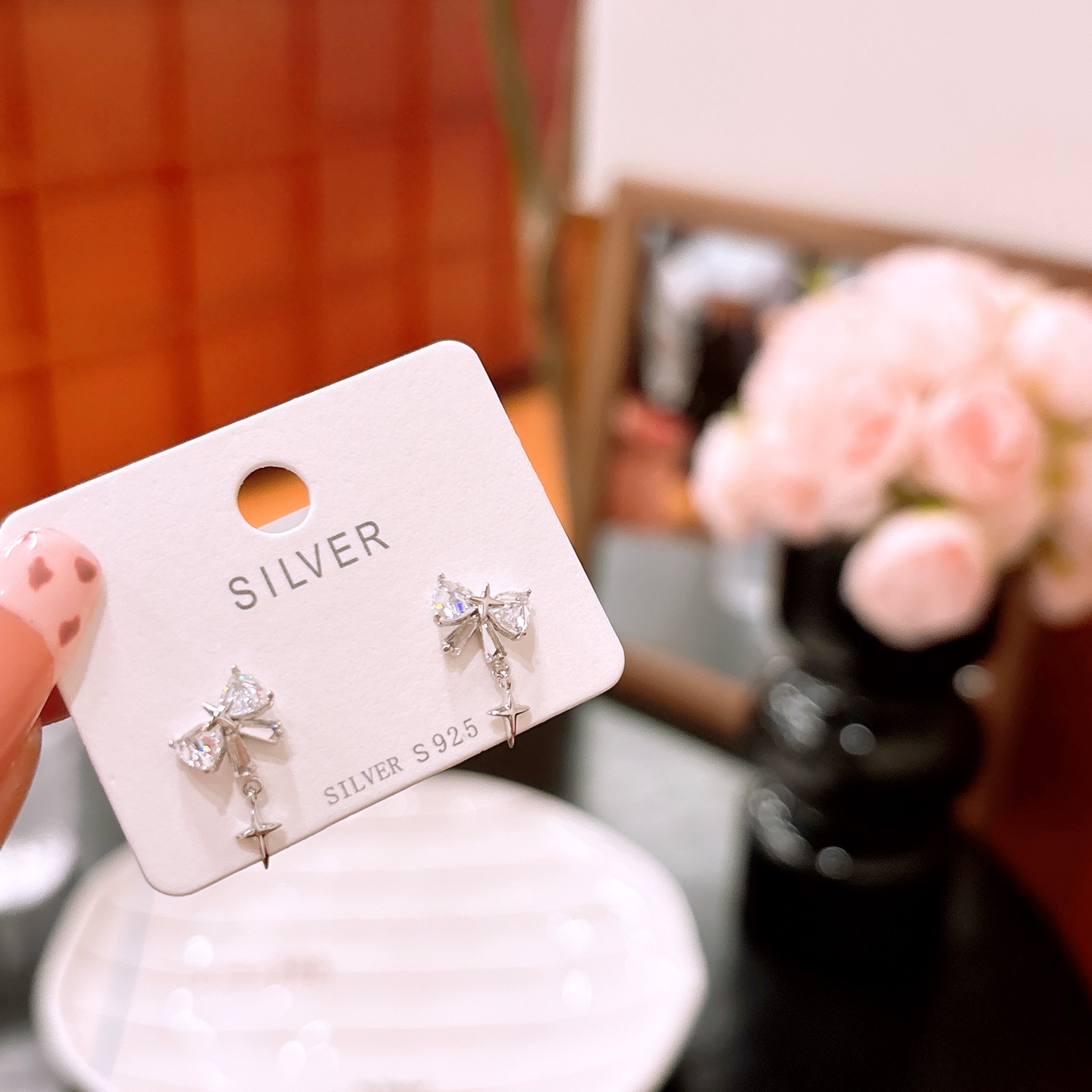 S925 Sterling Silver Earrings Pure Confession Gold