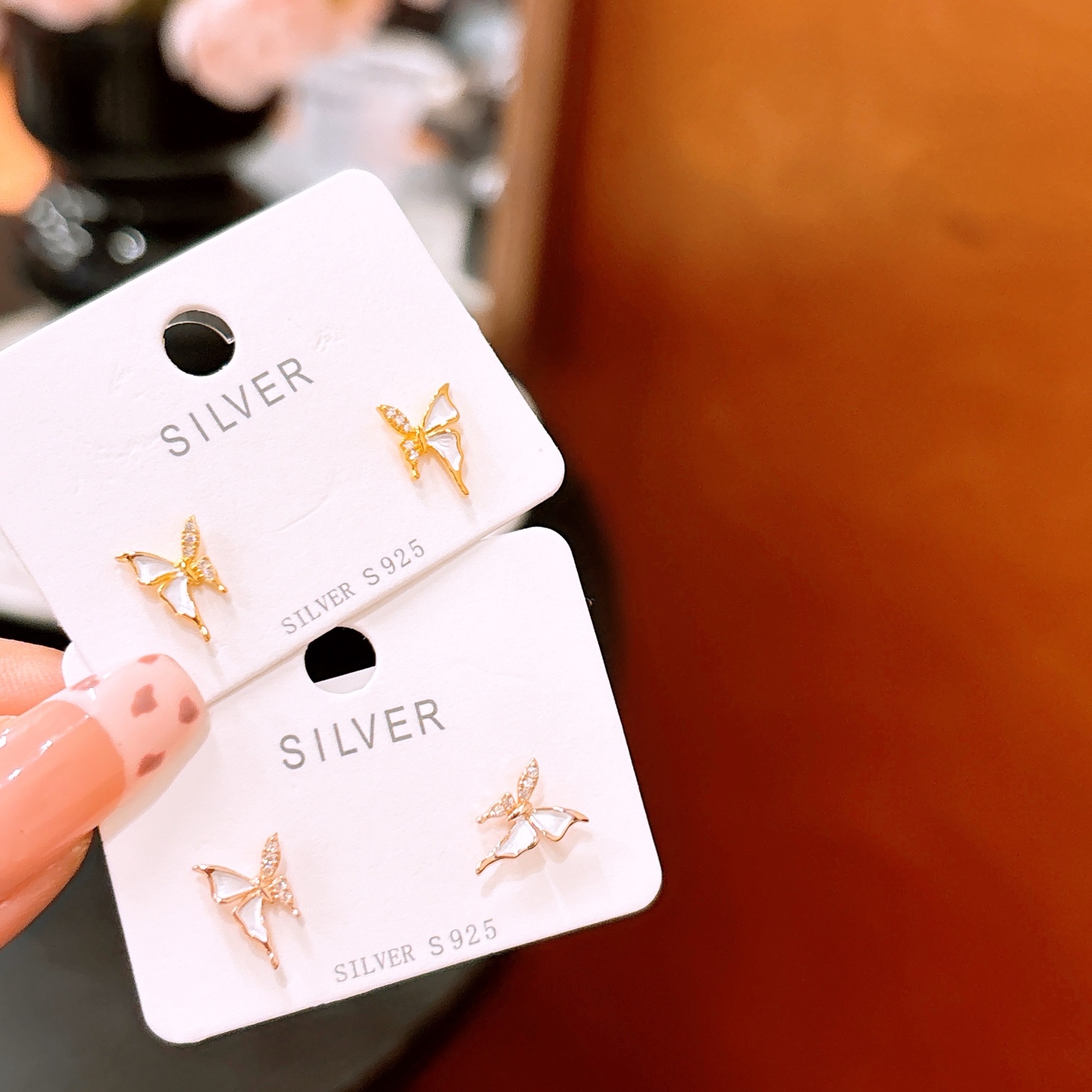 High Polish Silver Earrings Gentle Spring Festival Silver