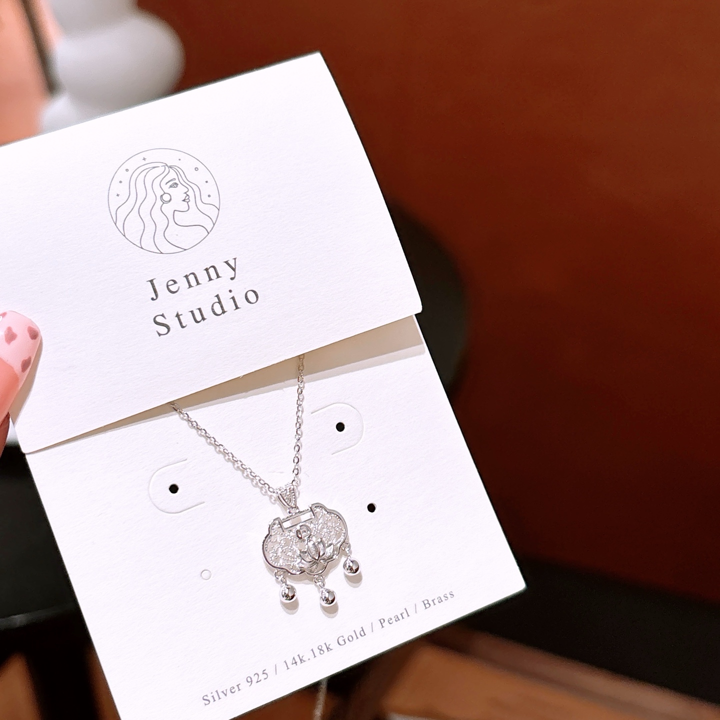 Hypoallergenic Silver Necklace Cute Workplace Silver