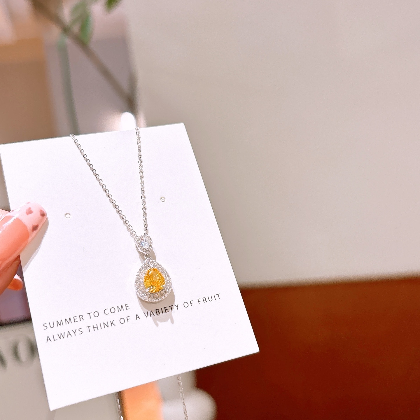 S925 Sterling Silver High Carbon Diamond Necklace Forest Banquet