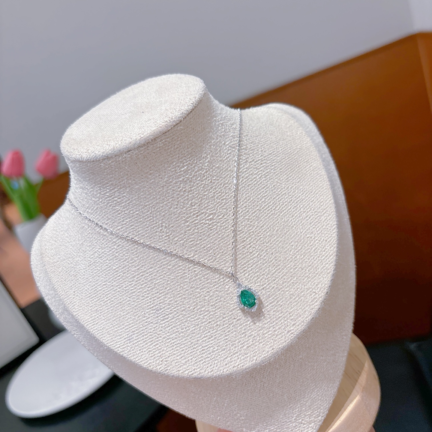 Fine Silver High Carbon Diamond Necklace Intellectual Self-love Silver