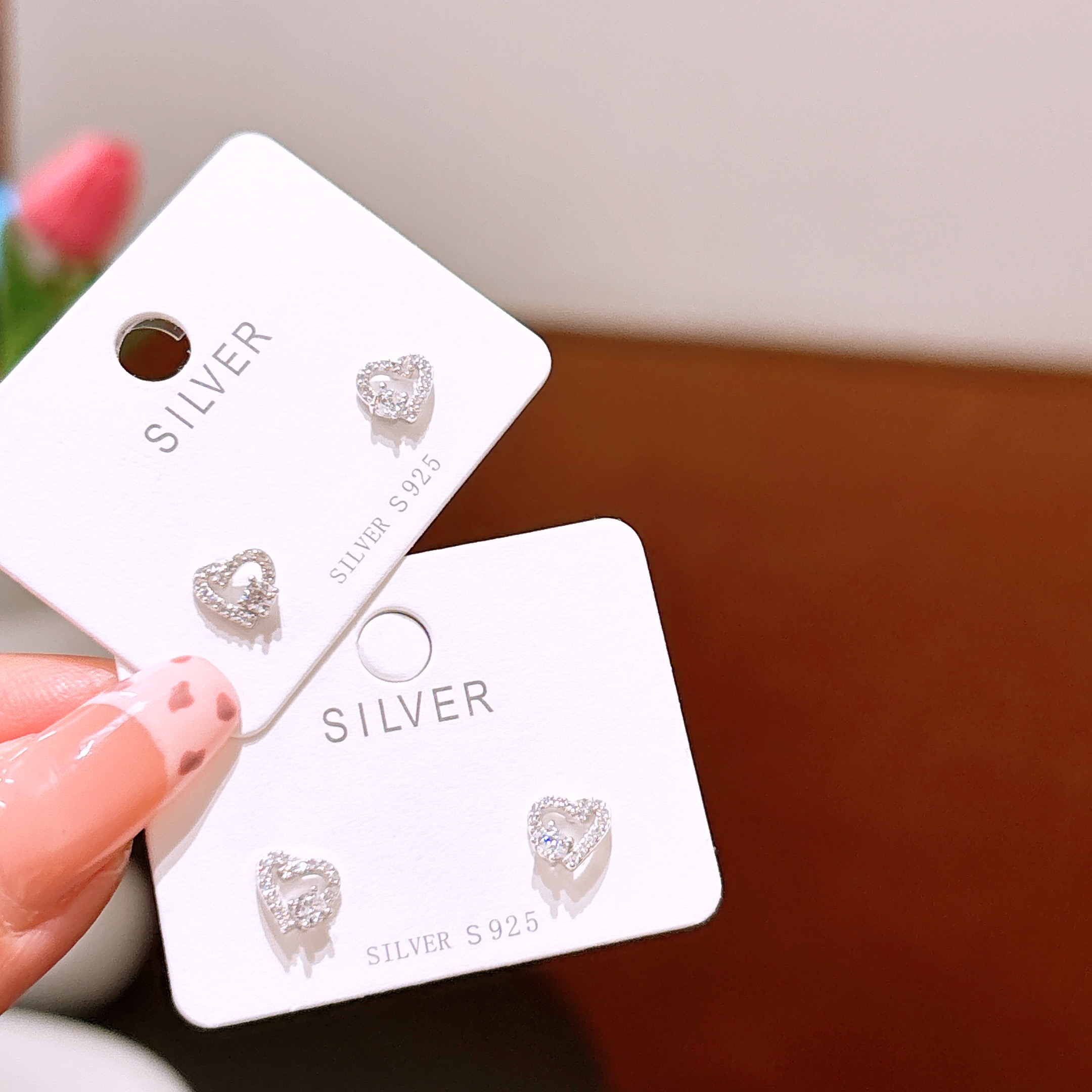 Solid Silver Earrings Gentle Housewarming Gold