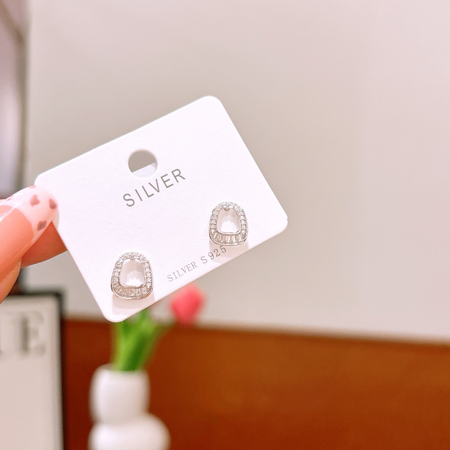 High Polish Silver Earrings Vintage Christmas Gold