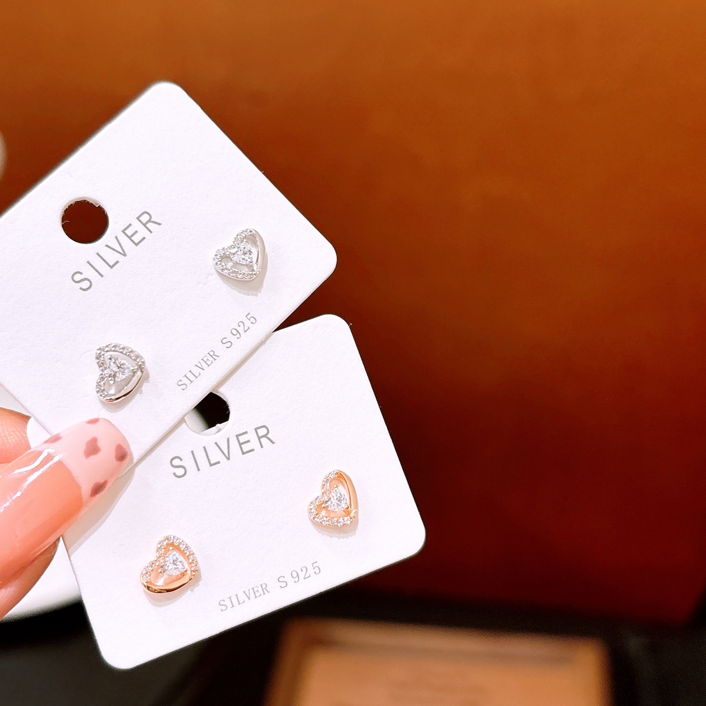 925 Silver Earrings Vintage Christmas Gold