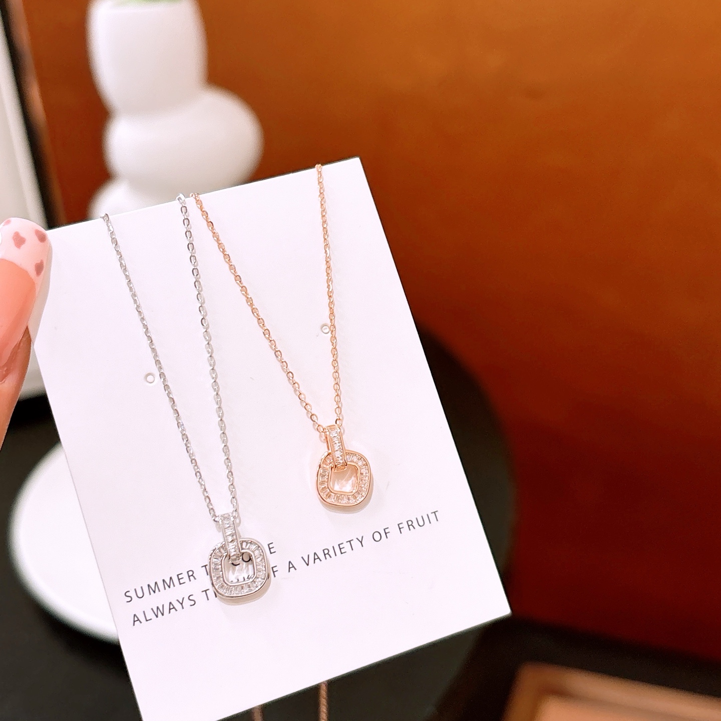 Nickel Free Silver Necklace Intellectual Office Gold