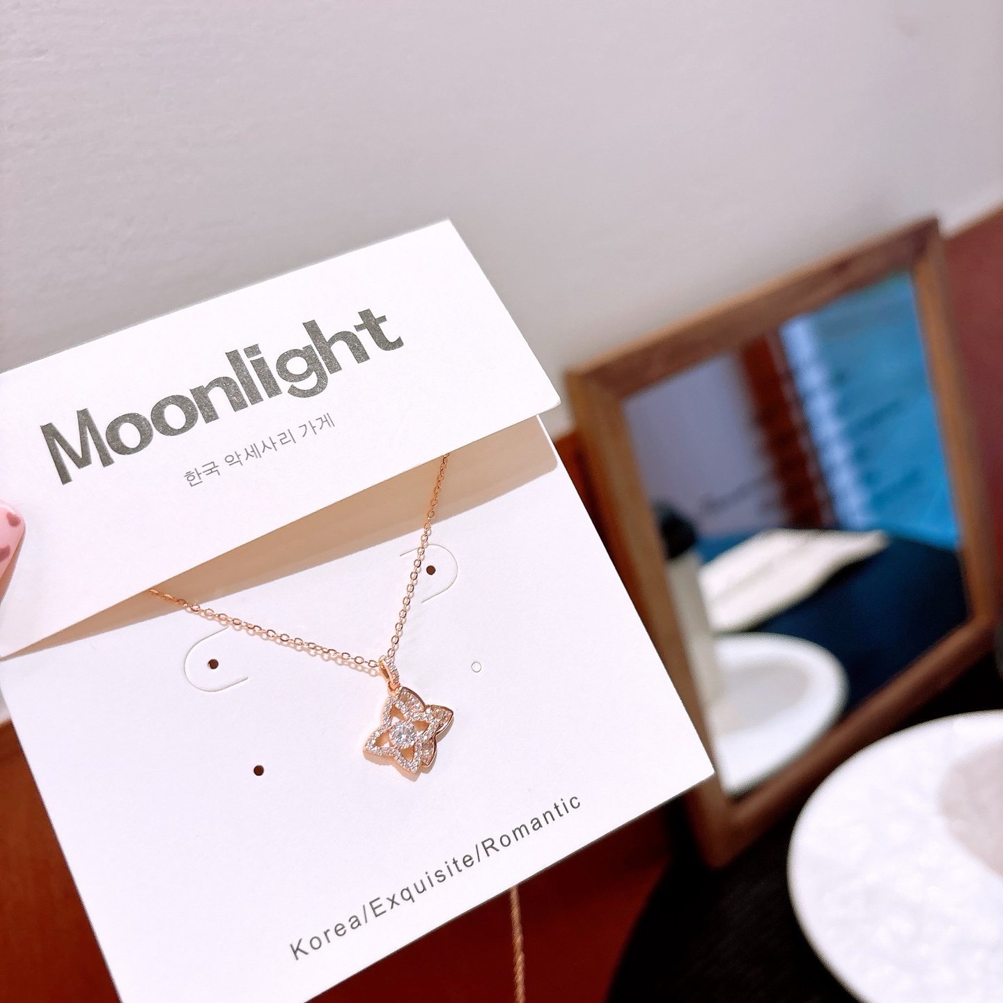 925 Silver Necklace Romantic Spring Festival Gold