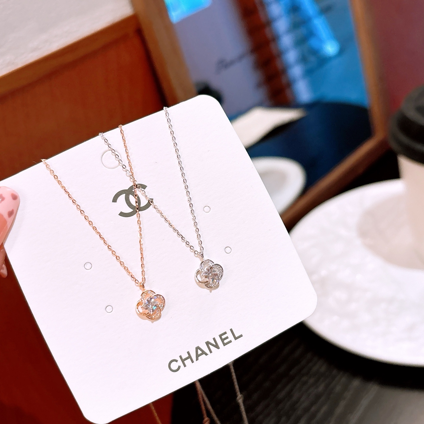 High Polish Silver Necklace Korean Style Date Night Silver