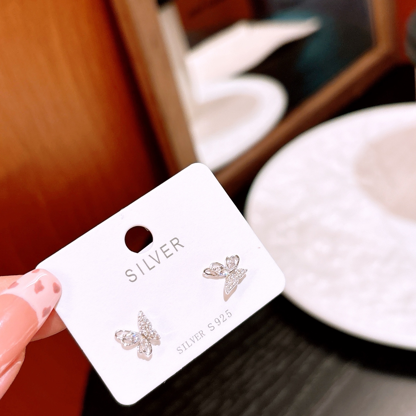 S925 Sterling Silver Earrings Fresh New Year Gold