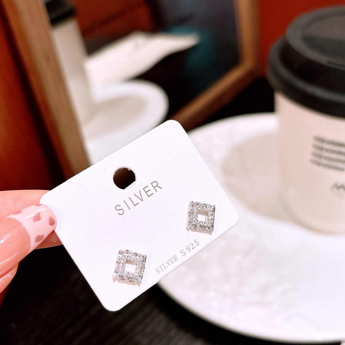 Solid Silver Earrings Delicate Christmas Gold