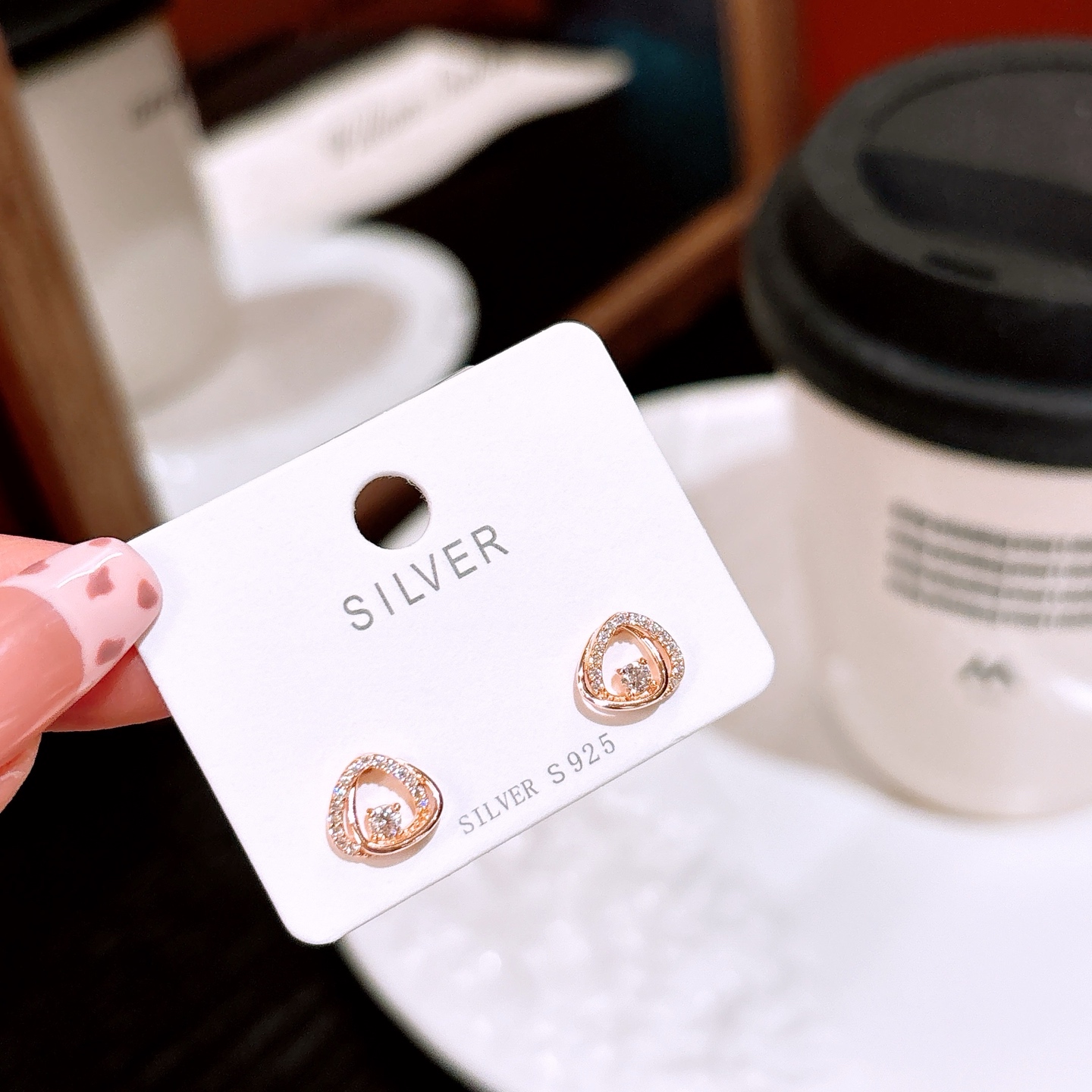 Solid Silver Earrings Ethereal Confession Gold