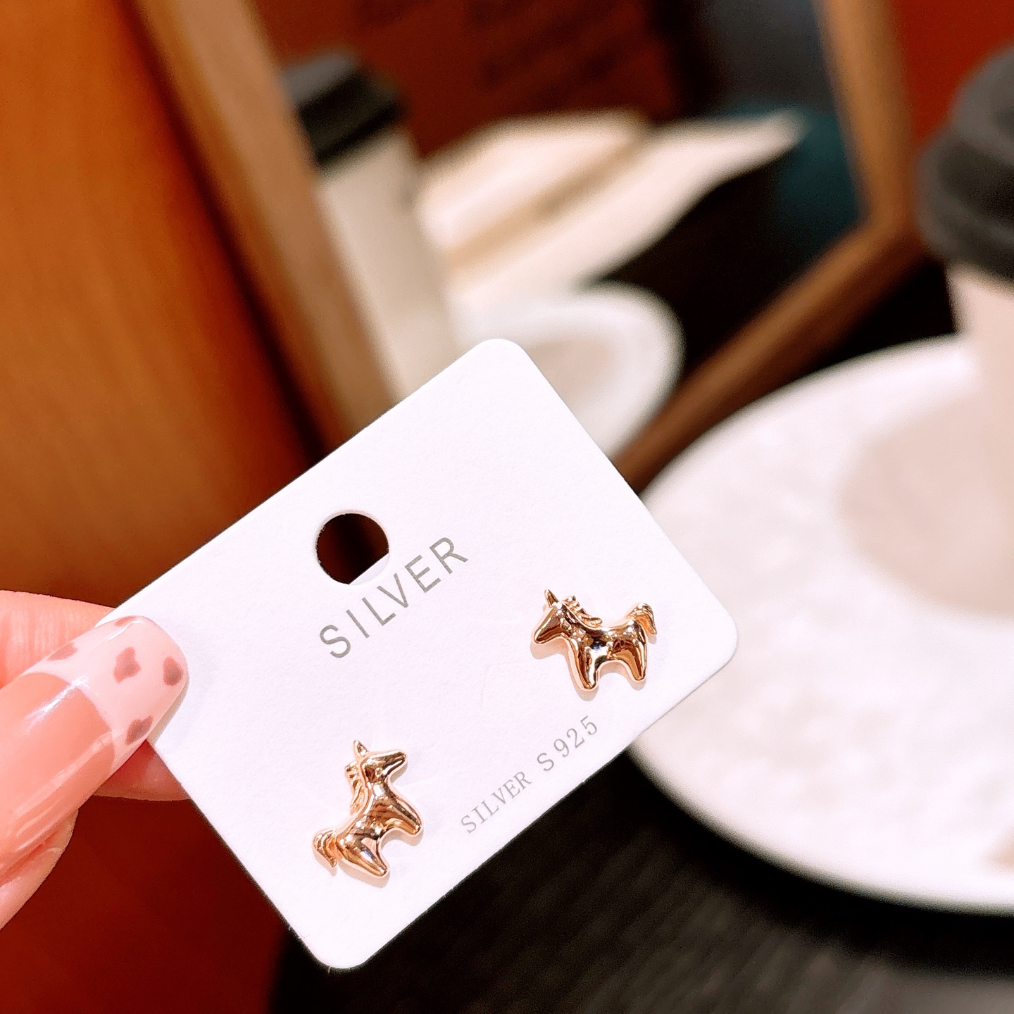 Hypoallergenic Silver Earrings Sweet Anniversary Gold