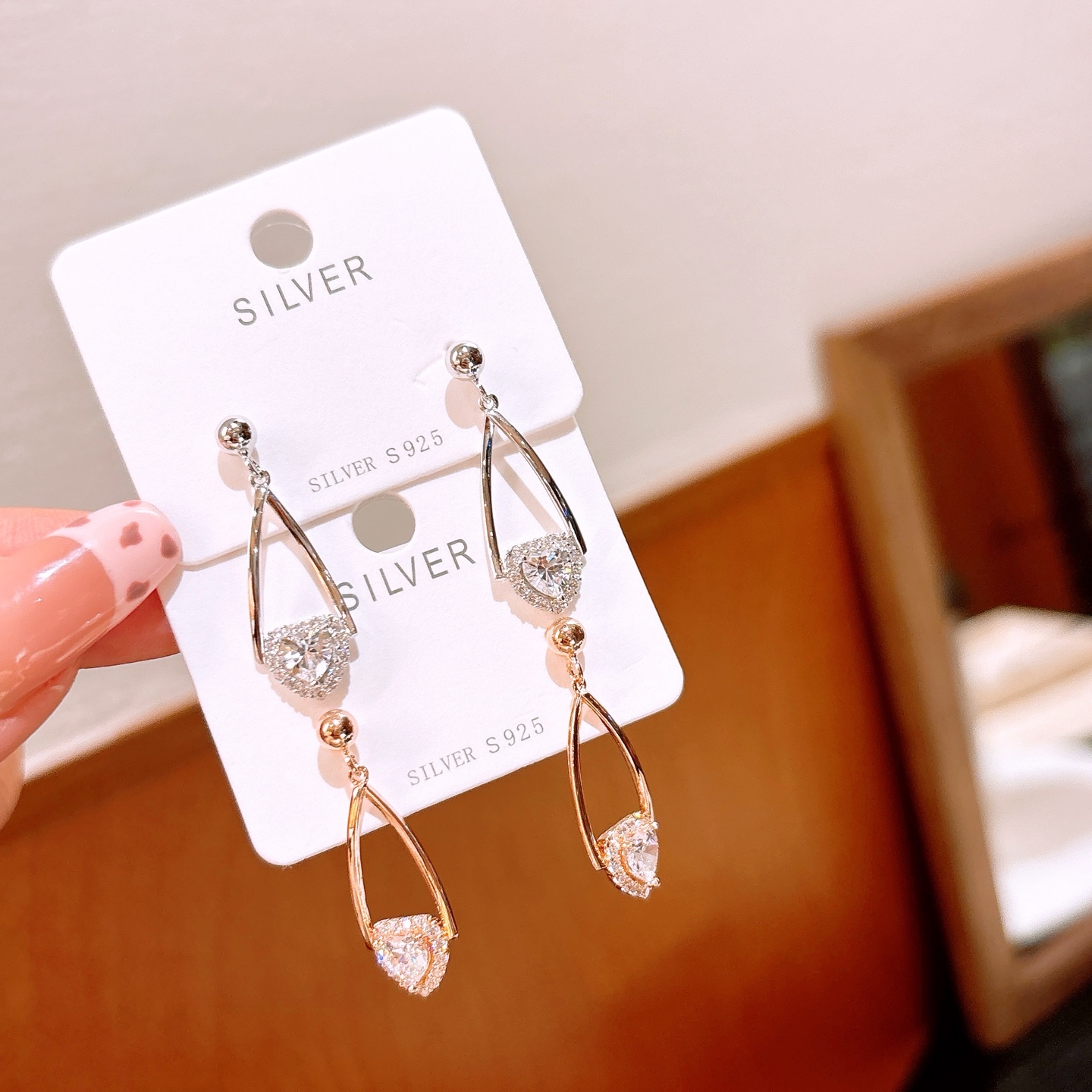 Hypoallergenic Silver Earrings Korean Style Graduation Silver