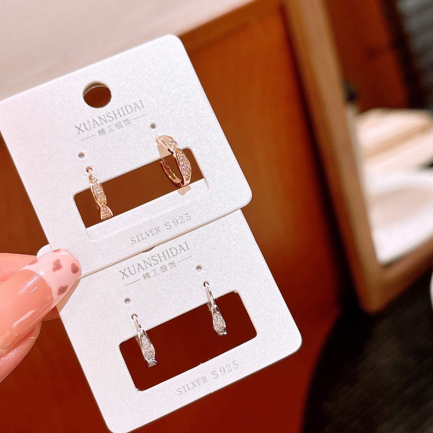 S925 Sterling Silver Ear Cuffs Girly Annual Party Silver