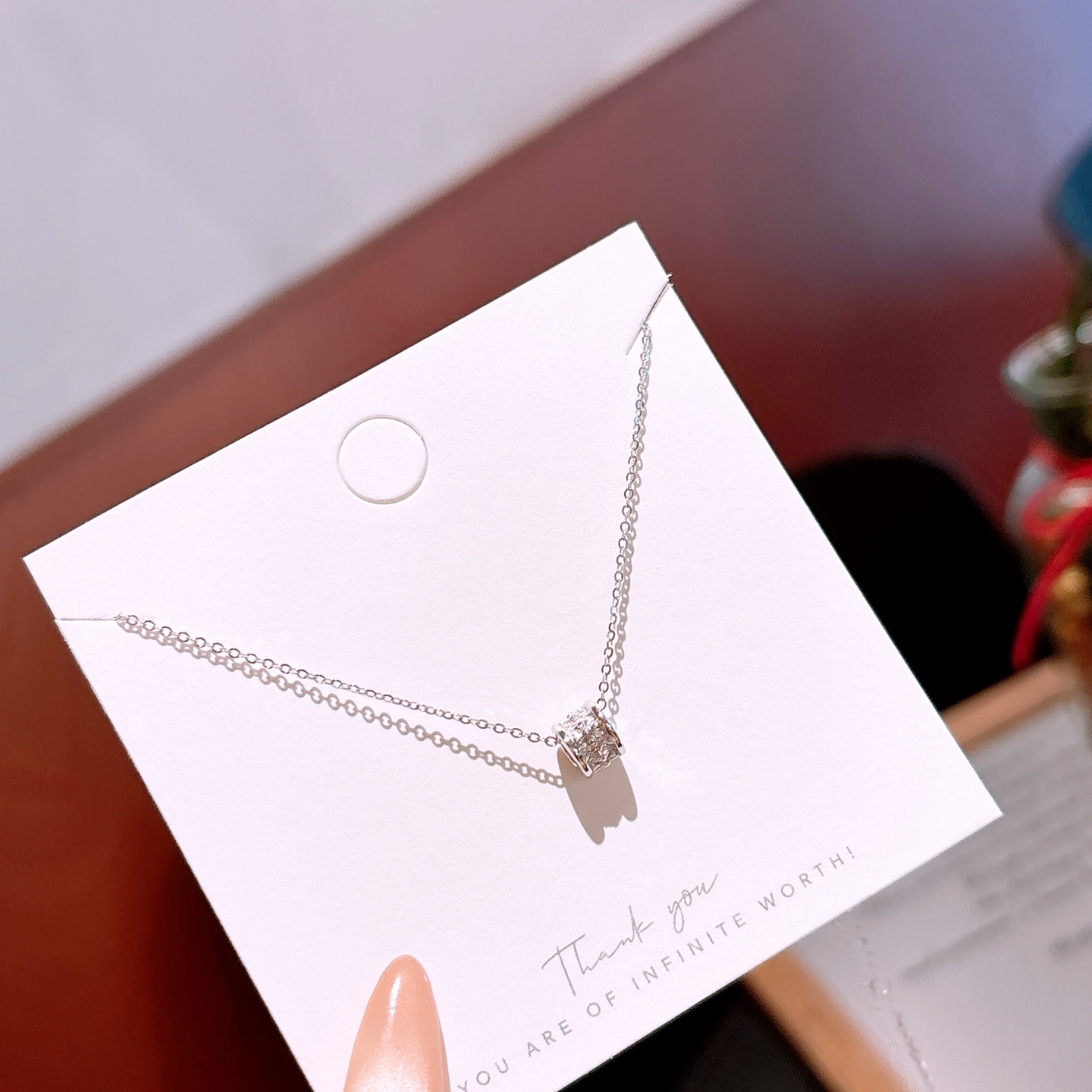 Solid Silver Necklace Sweet Travel Gold