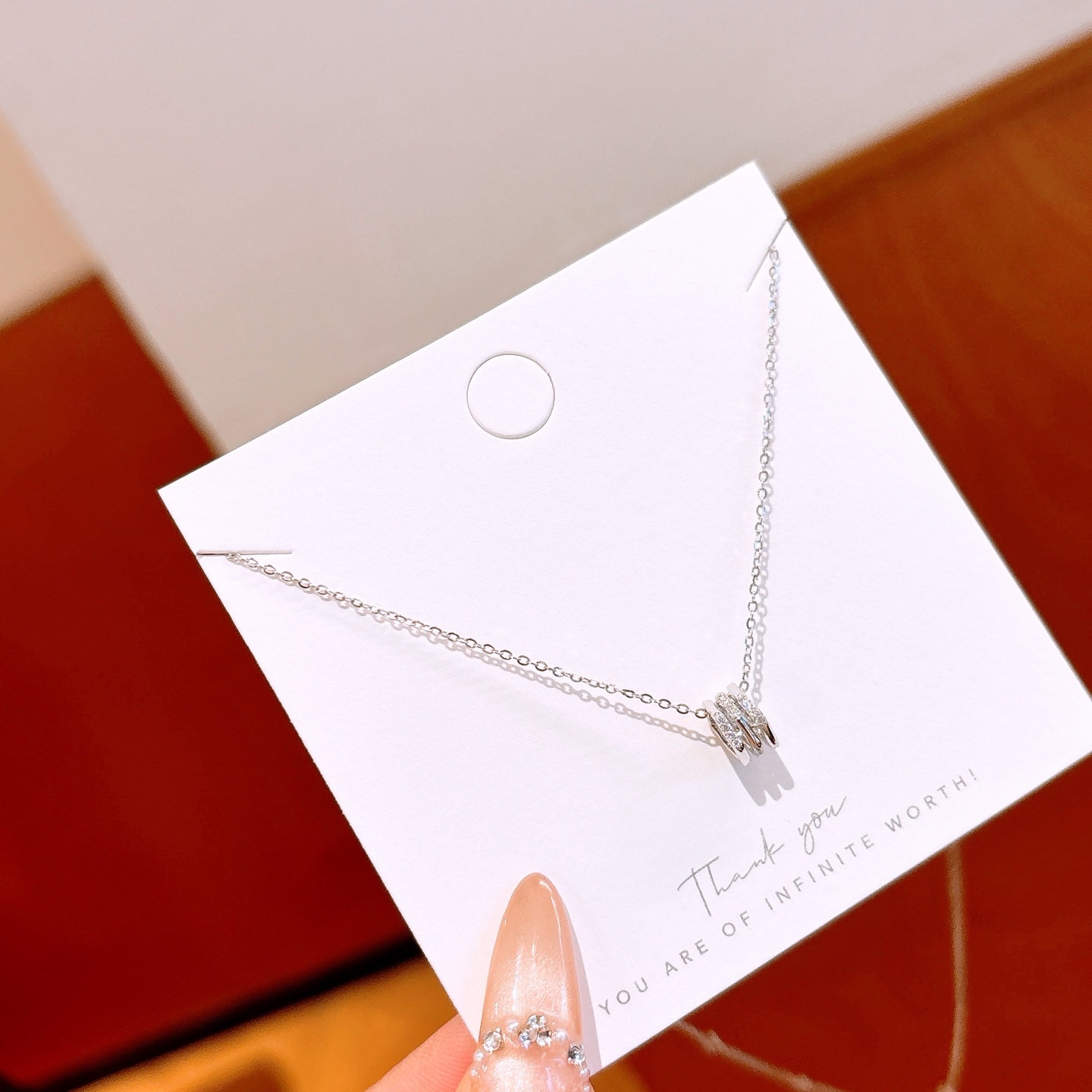 Hochglanzpoliertes Silber Kette Künstlerisch Hochzeitsgeschenk Gold